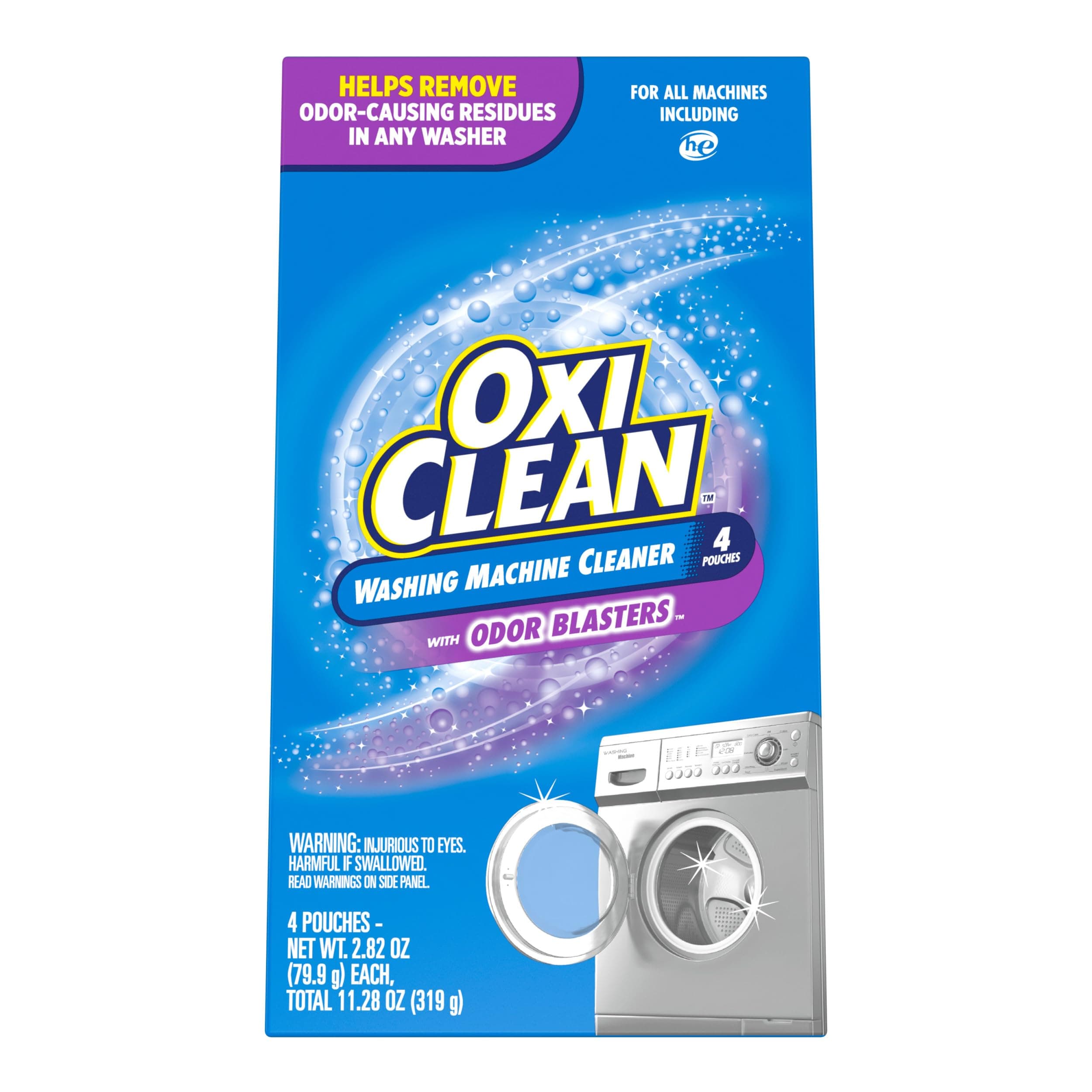 Washing Machine Cleaner with Odor Blasters, 4 Count