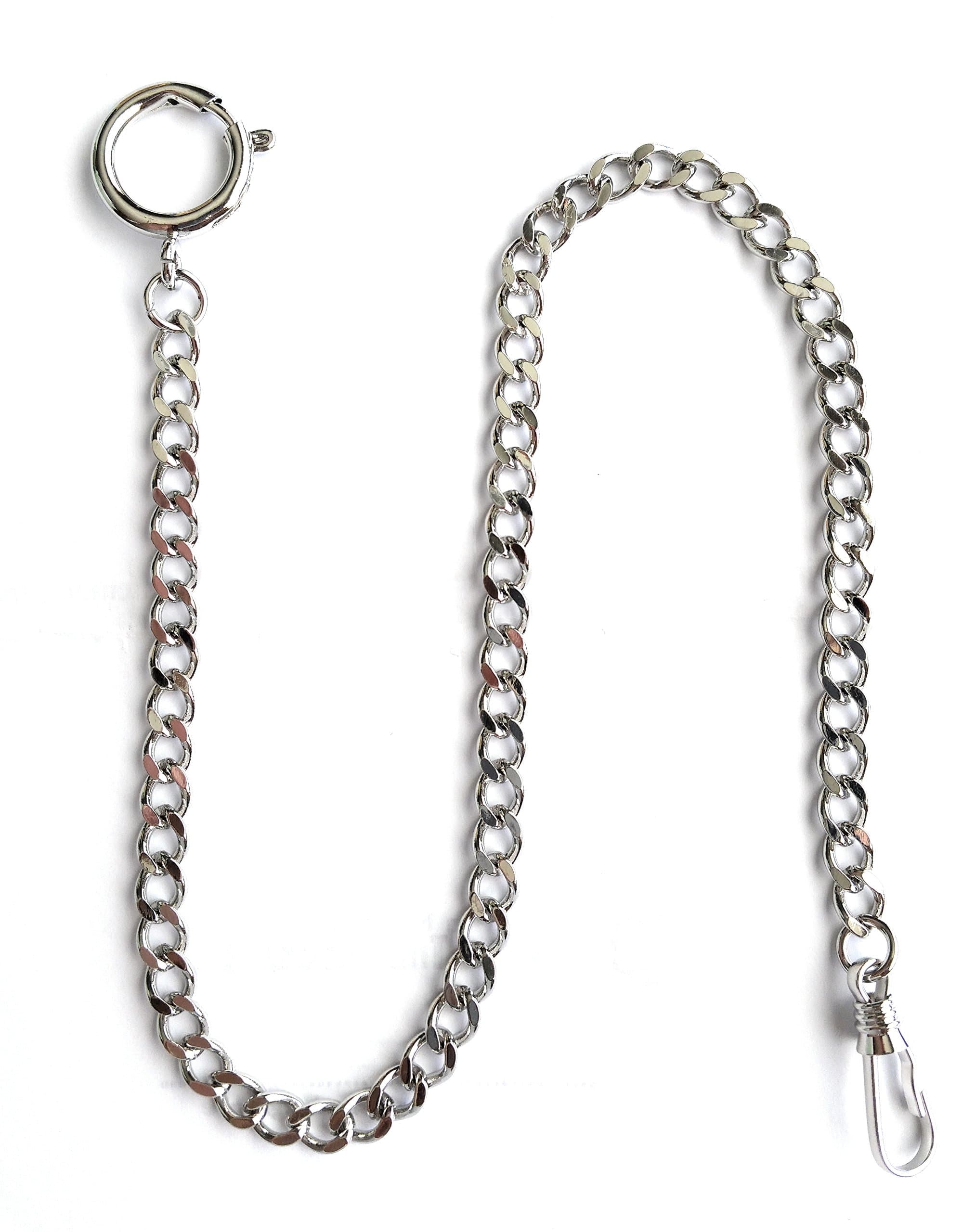 Desperado Chrome Pocket Watch Chain with Spring Ring