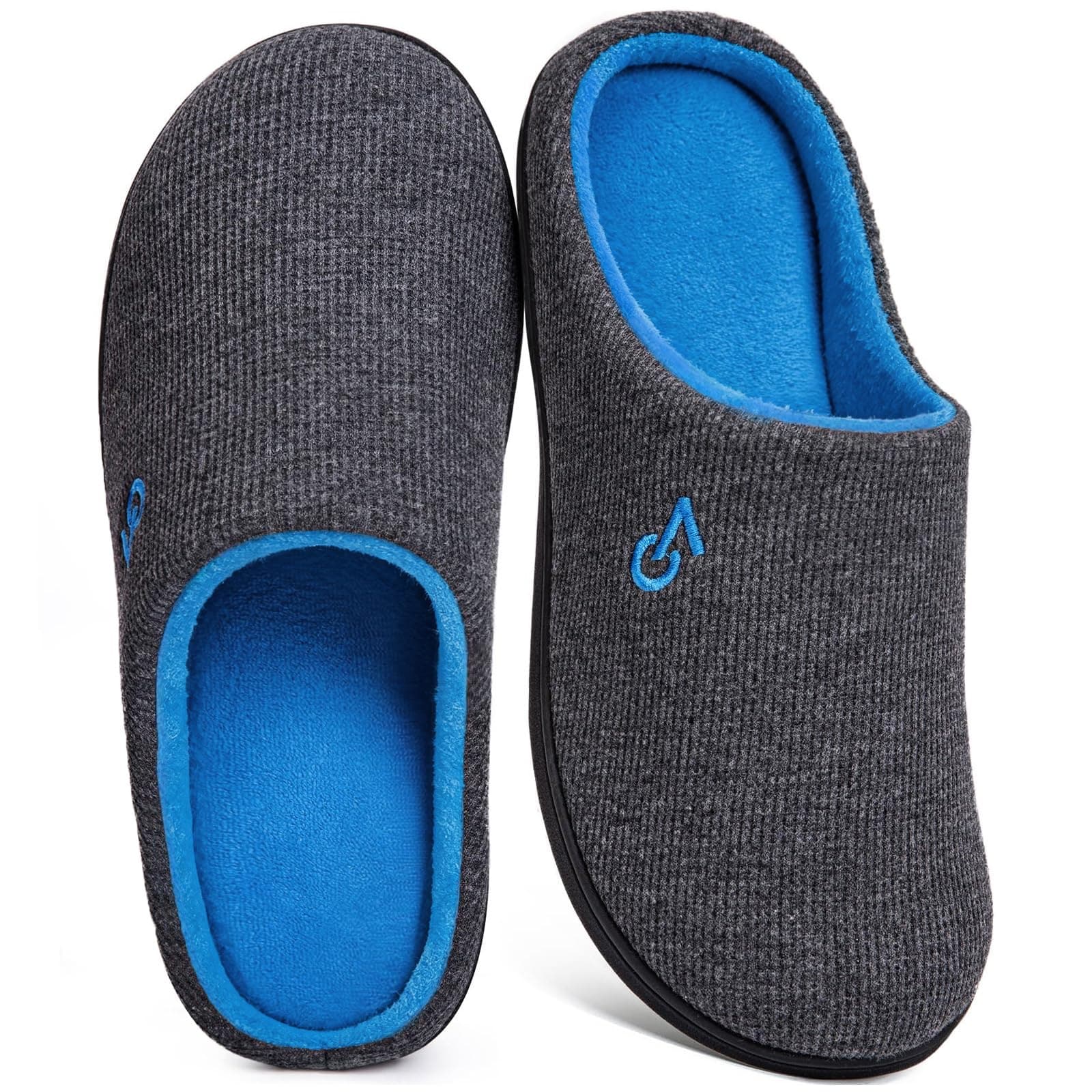 Men's Two-Tone Memory Foam Slippers