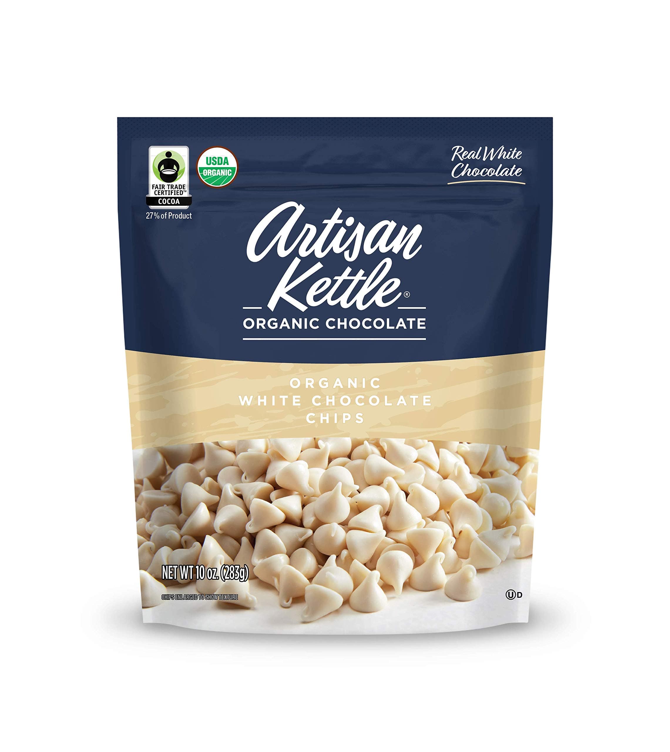 Artisan Kettle Organic White Chocolate Chips, 10 Ounce (Pack of 6)