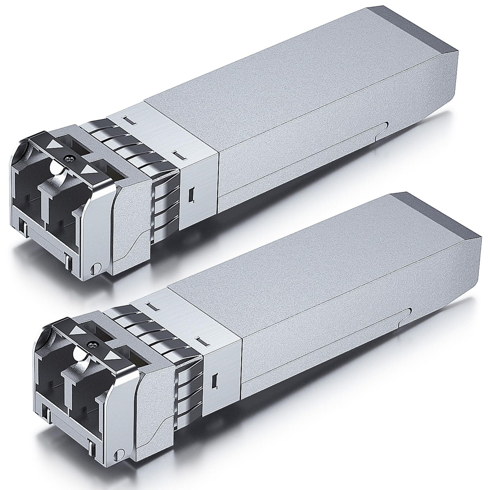 10GTEK 10GBase-SR SFP+ LC Transceiver, 10G 850nm Multimode SFP Module, up to 300 Meters, for Cisco SFP-10G-SR, Meraki MA-SFP-10GB-SR, Ubiquiti UniFi UF-MM-10G, Fortinet, TP-Link and More, Pack of 2