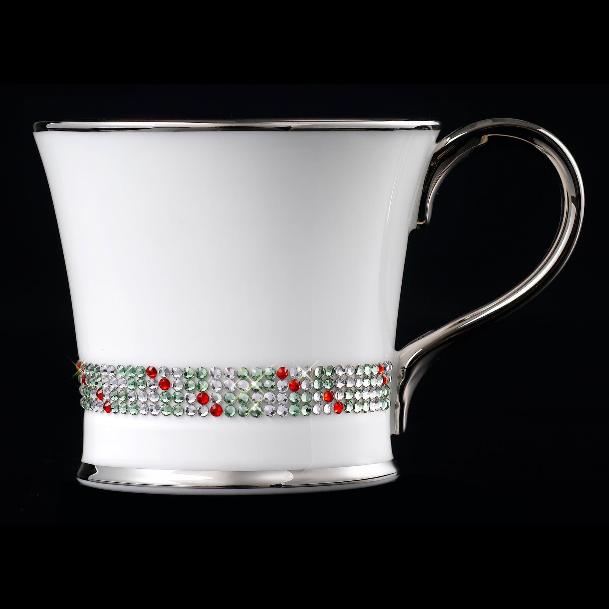 Coffee Mug - Bone Chain - Decorated With Swarovski Crystals