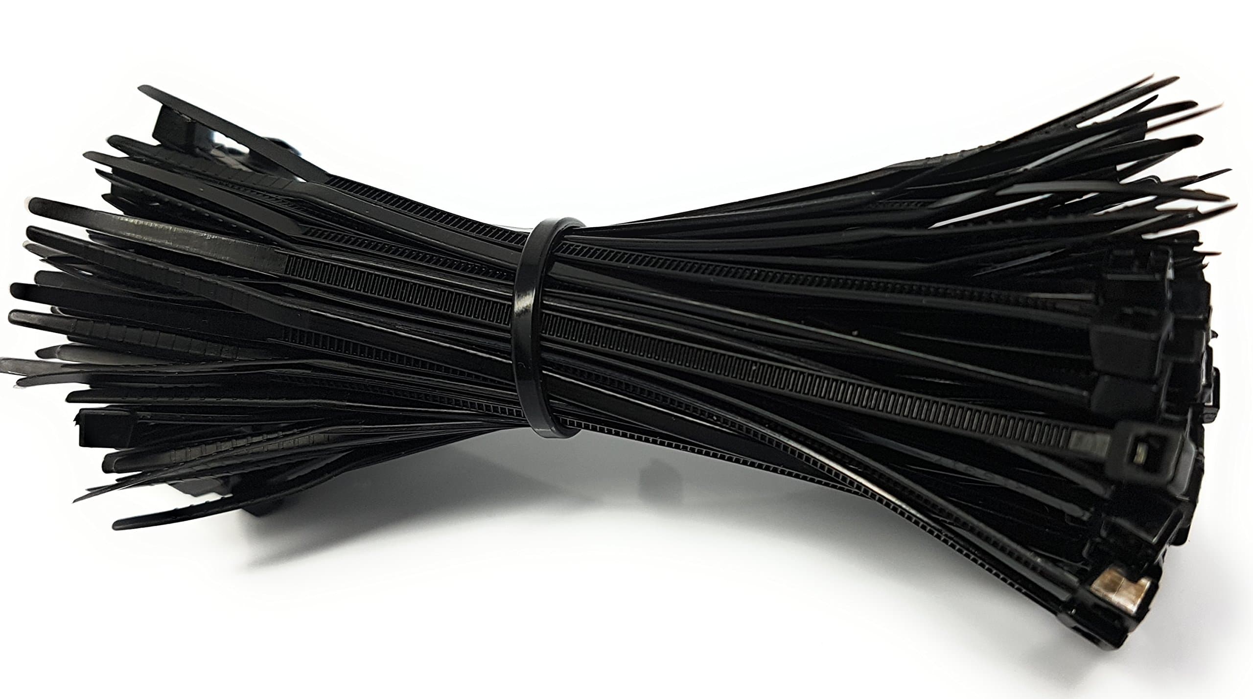 Reulin 100 Pcs Cable Ties 100mm x 2.5mm Black Small Ties 10 cm x 2.5 mm