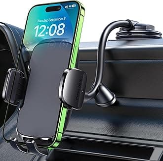 Phone Holder Car [Upgrade Clip Never Fall] Car Phone Holder Mount Automobile Air Vent Hands Free Cell Phone Holder for Car Fit for All Car Mount for iPhone Android Smartphone
