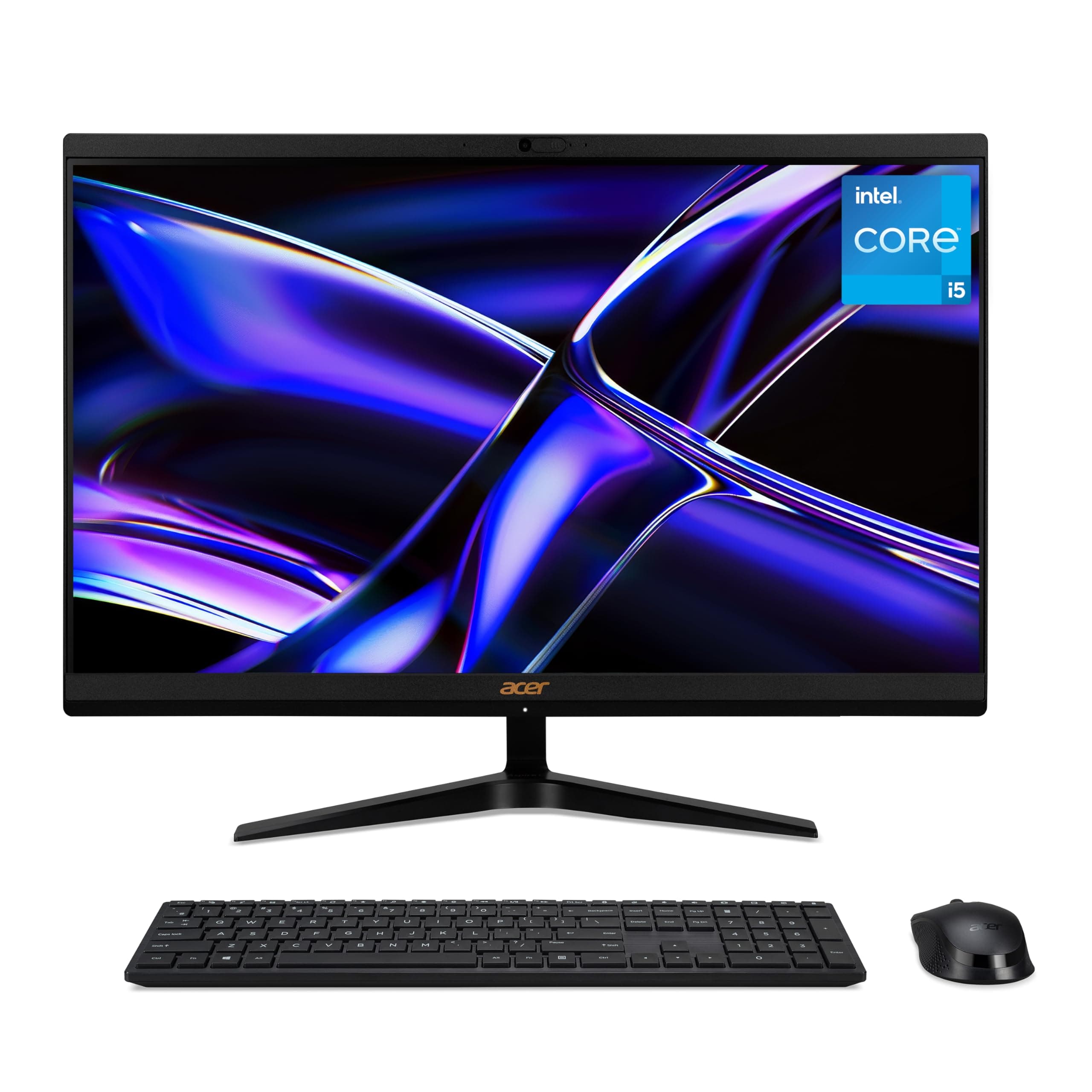Acer Aspire C24-1800 All-in-One Desktop - Intel Core i5-12450H, 16GB, 1TB, Integrated Graphics, 23.8' Full HD, Windows 11, Black