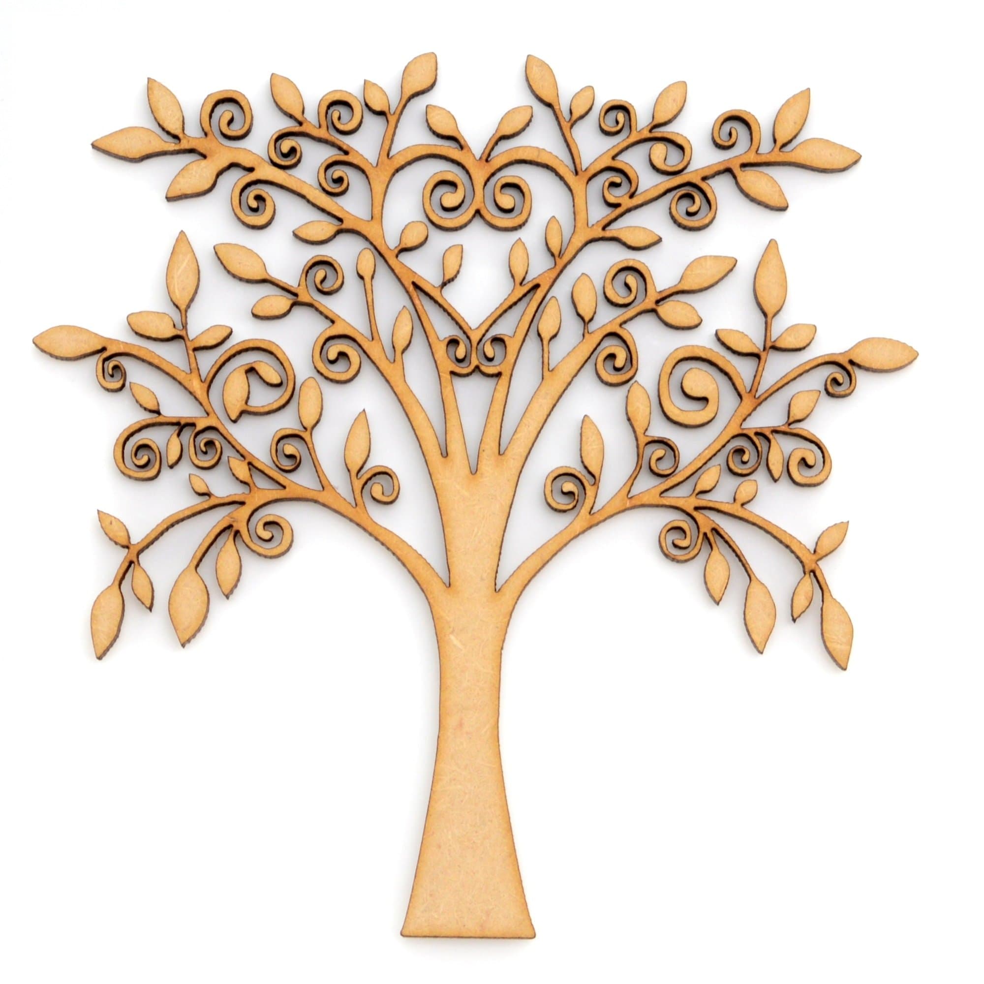 MDF Wooden Family Tree Shape, Leafy Tree Shape. MDF Leafy Tree - 4 Sizes Available (250mm)