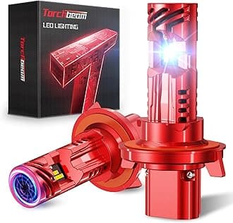 Torchbeam9007/HB5 Fog Lamps or DRL 45000LM 8×Brighteness High Power for ATVs & Powersports, 6500K Cool White, T2S Series Wireless 9007/HB5 Fog Bulbs Water Proof 60,000 Hours, Pack of 2