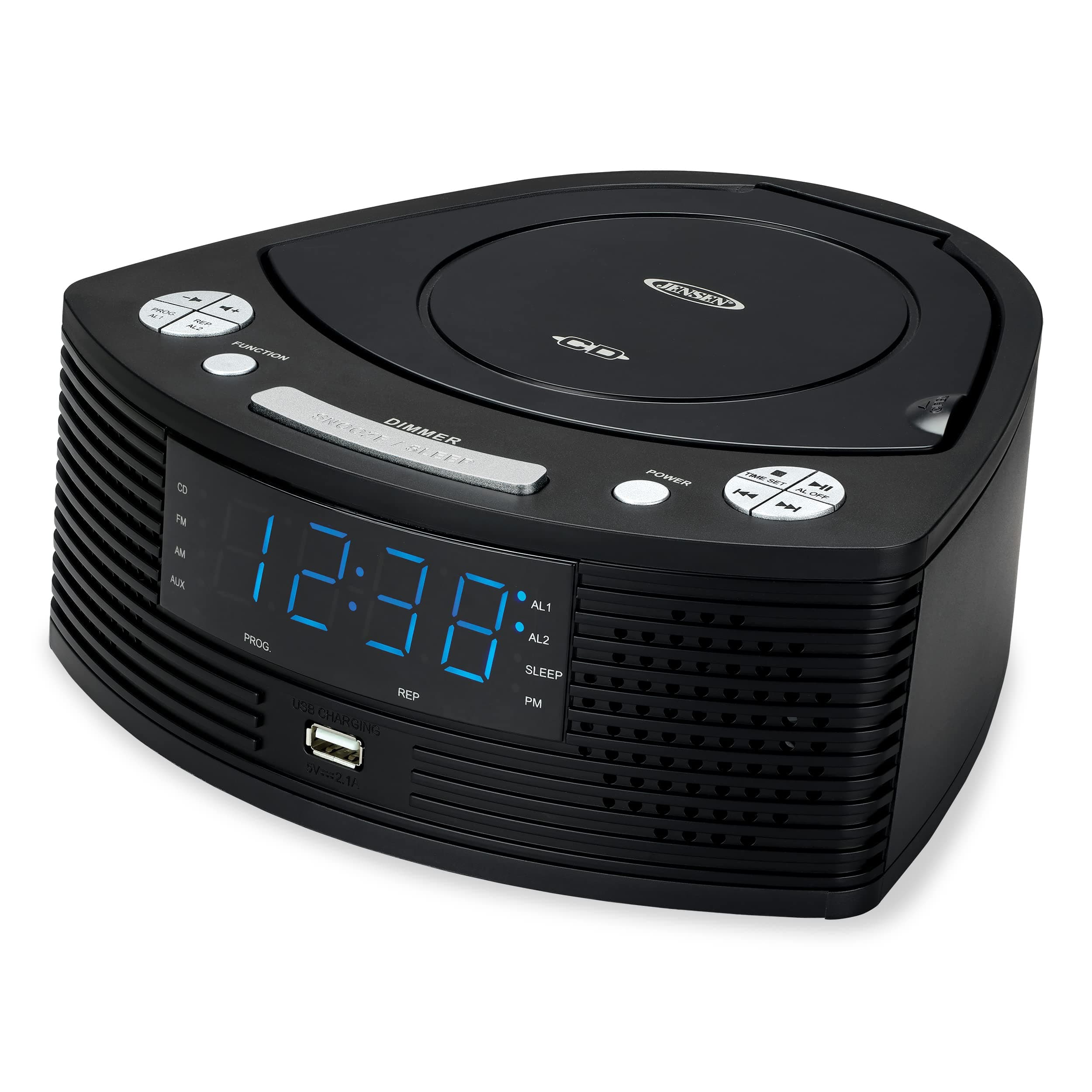 Stereo Compact Disc Player with AM/FM Digital Dual Alarm Clock Radio