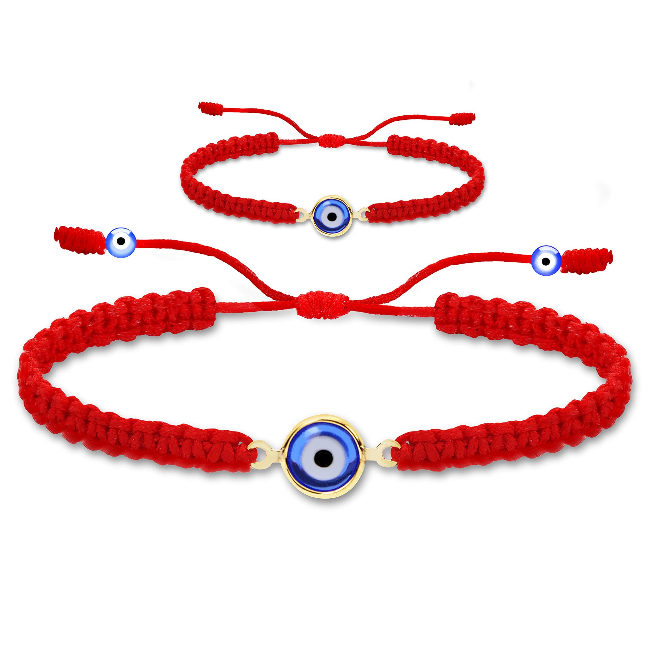 Mommy and Me Set of 2 - Red String Evil Eye Bracelet for Protection, Mal De Ojo