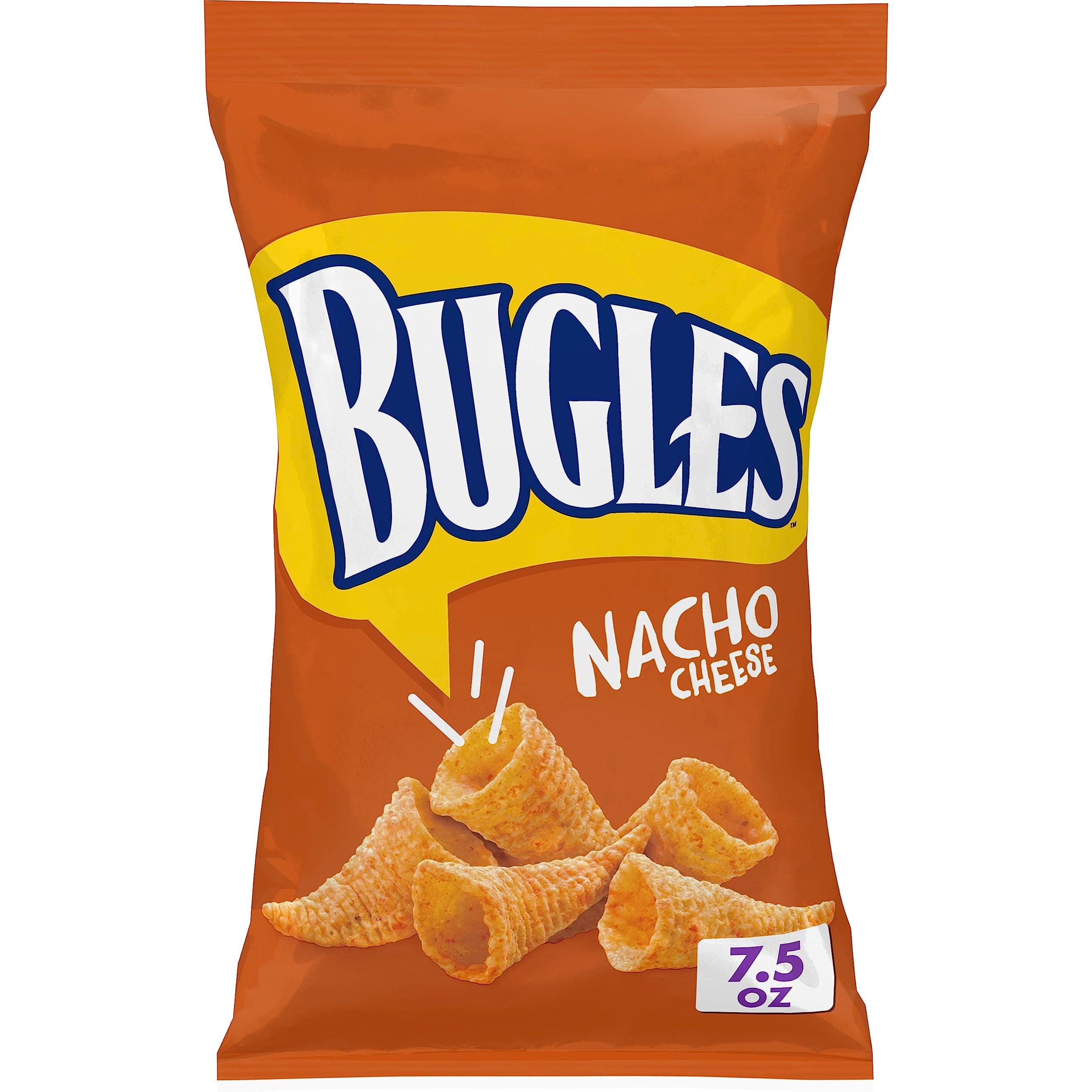 Bugles Nacho Cheese Crispy Corn Snacks 212g (Pack of 3)