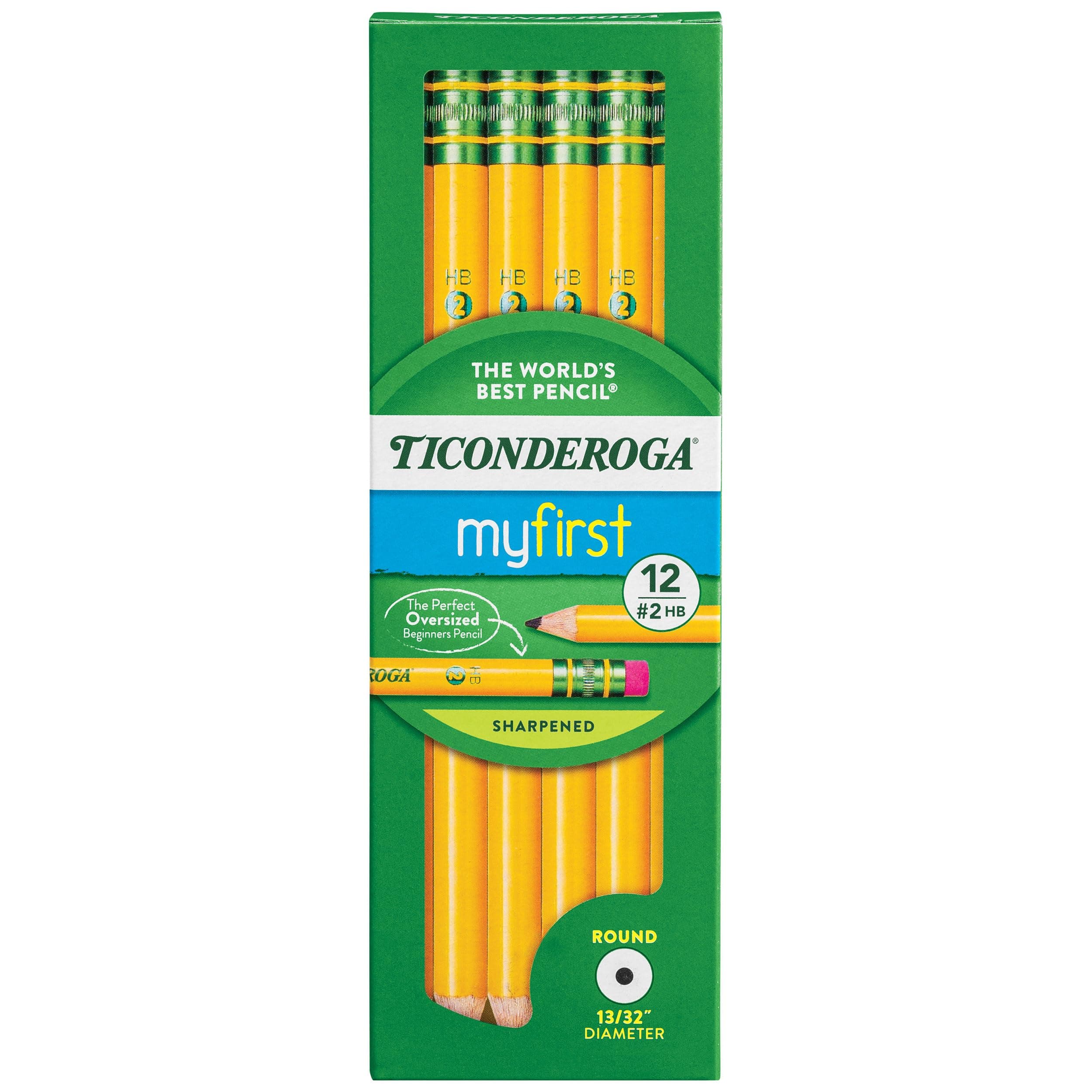 My First Wood-Cased Pencils, Pre-Sharpened, 2 HB, Yellow, 12 Count