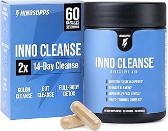 InnoSupps Inno Cleanse 14 Day Colon & Detox Flush, Waist Trimming Complex, Gut Cleanse, Digestive System Support, Stool Softener & Reduced Bloating & Occasional Constipation Relief