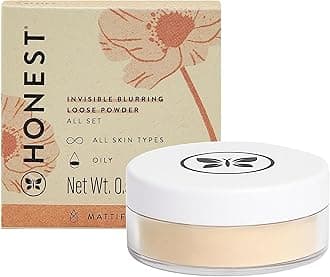 Honest Beauty Invisible Blurring Loose Powder | VEGAN | Blur, Mattify & Set Makeup, Beige, 0.56 oz