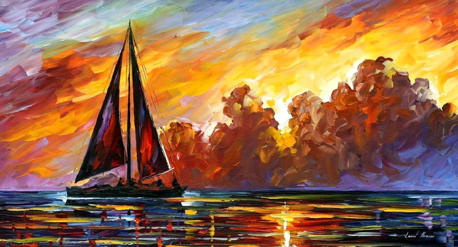Leonid Afremov Crimson Clouds