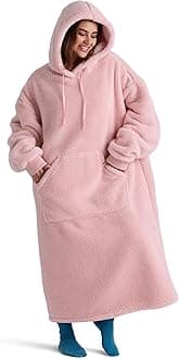 Wearable Blanket Hoodie, Valentines Day Gifts for Her Wife Women Girlfriend, Shaggy Sherpa Oversized Hooded Blanket