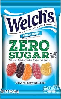 Zero Sugar Fruity Bites, Mixed Fruit Snack Pack, Gluten Free & Sugar Free Snacks, 3oz Snack Pack (Pack of 1)