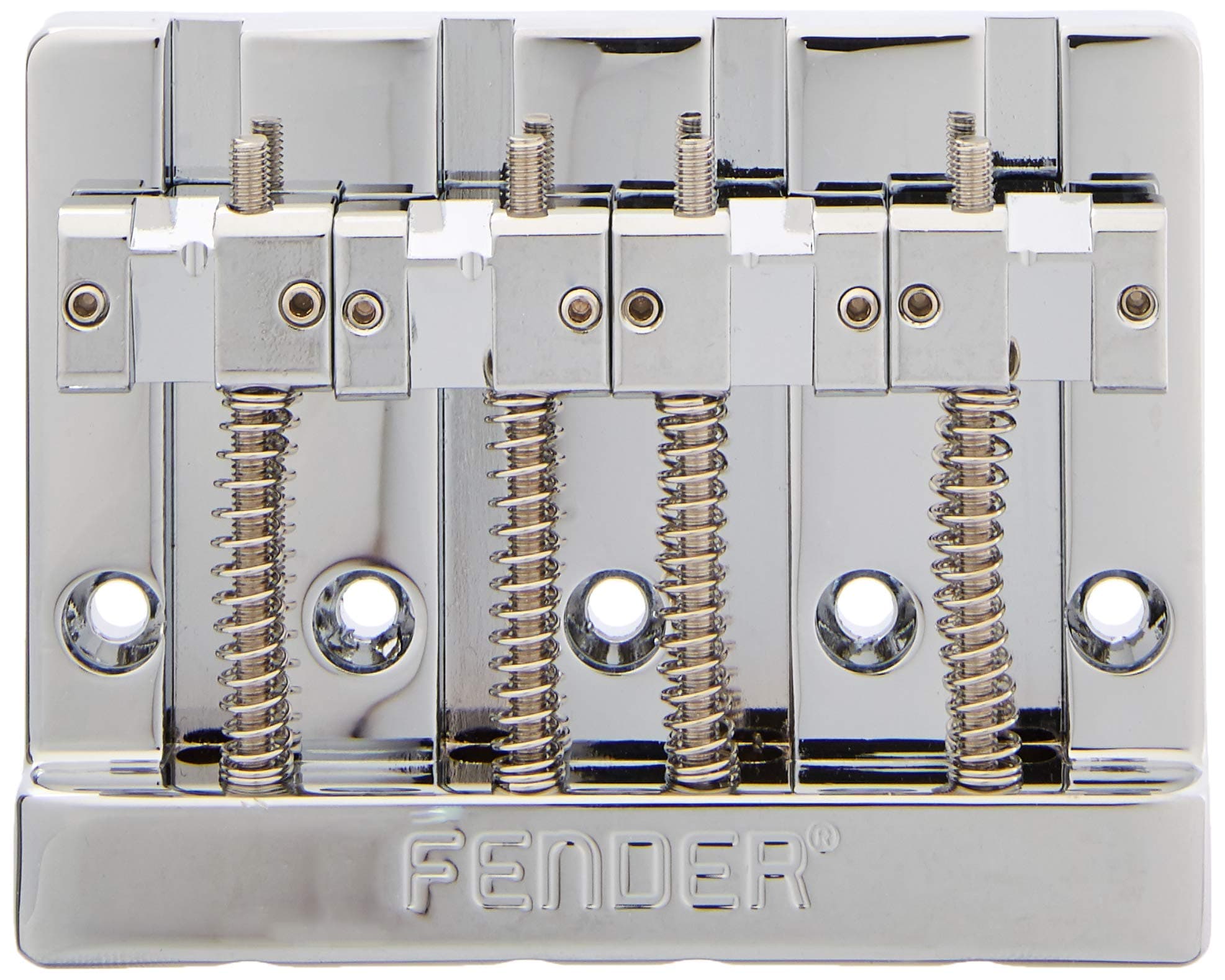 HiMass 4-String Bass Bridge Assembly with Brass Saddles - Chrome