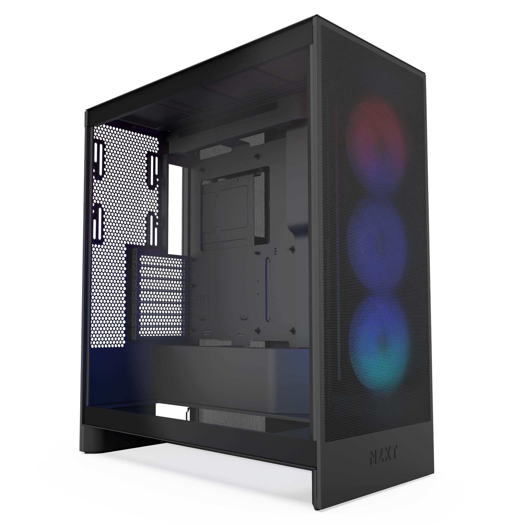 H7 Flow RGB 2024 Mid-Tower ATX Airflow Case - Includes 360mm RGB Single-Frame Fan Unit | Supports Bottom Fans for Dedicated GPU Cooling - Cable Management - Black - CM-H72FB-R1
