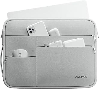 Omnpak for 13.6 inch MacBook Air Case Sleeve Compatible with 13 inch New MacBook Air M5/MacBook Neo A18 Pro, 13-14" MacBook Air/Pro M5/M4/M3/M2/M1, Water Repellent Laptop Case with Handle