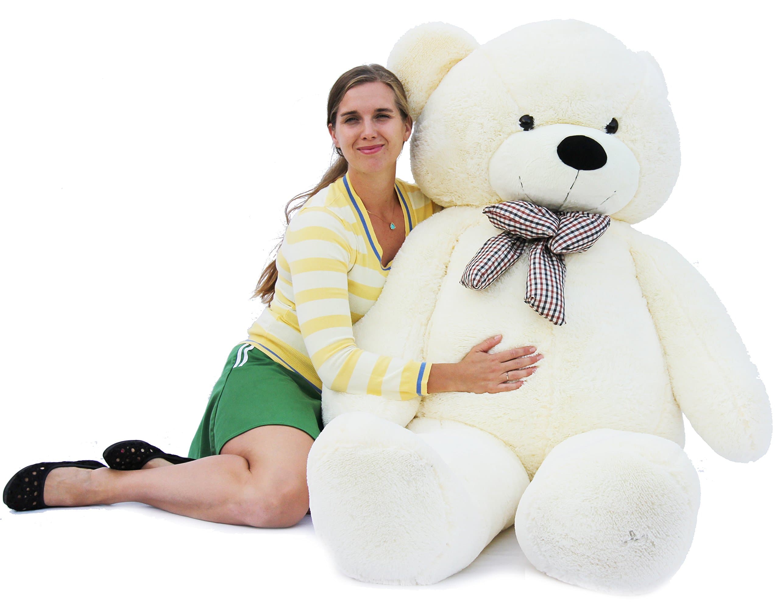 Joyfay Giant Teddy Bear, White- Over 6ft (78")