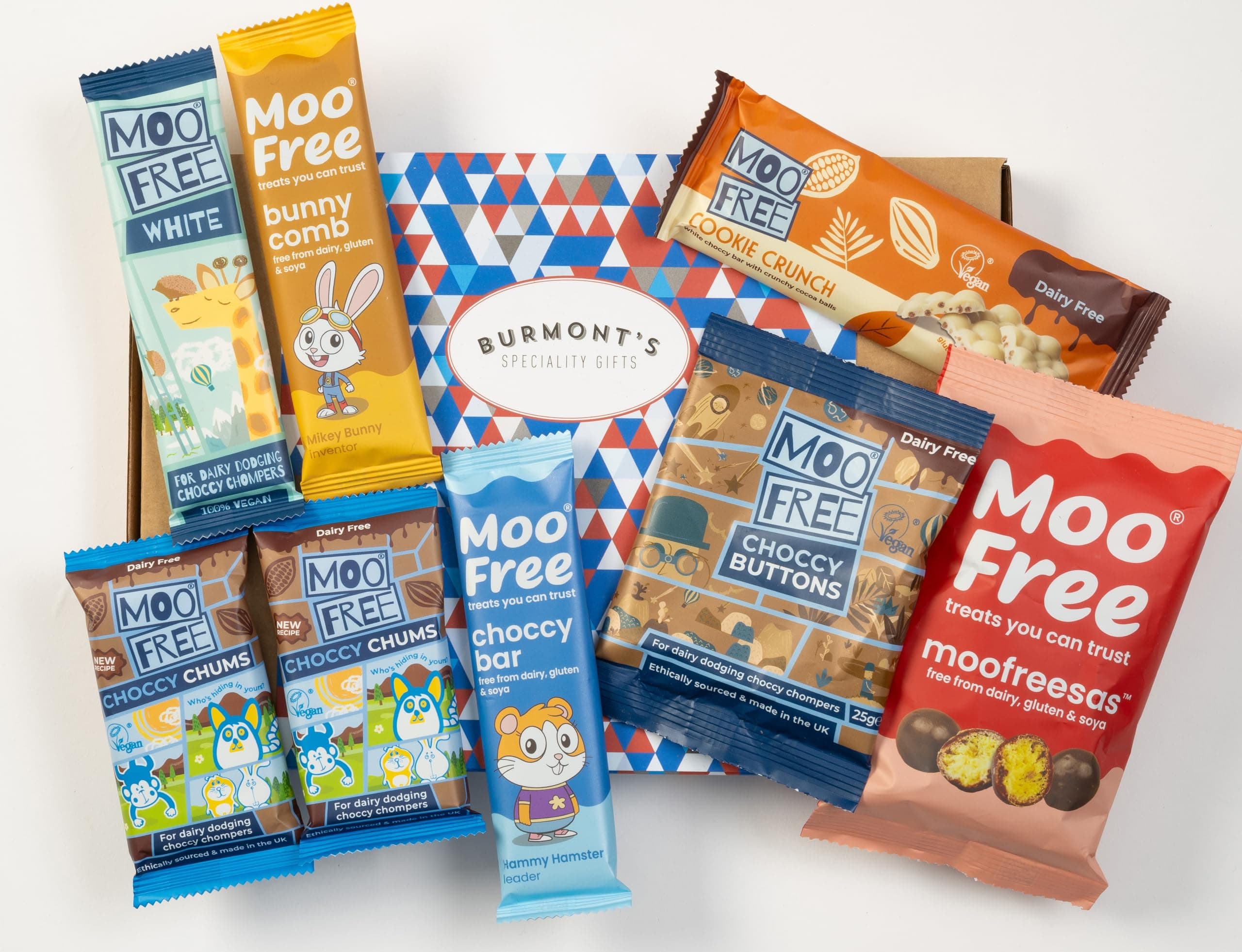 Moo Free Ultimate Chocolate Selection Hamper Gift Box - Dairy Free, Gluten Free & Vegan - Hamper Exclusive To Burmonts