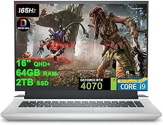 DELLG16 7630 Gaming Laptop 16" QHD+ 165Hz (100% DCI-P3, 3ms, G-SYNC + DDS) Intel 24-Core i9-13900HX 64GB RAM 2TB SSD GeForce RTX 4070 8GB RGB Backlit Cherry MX Mechanical Keyboard Thunderbolt Win11