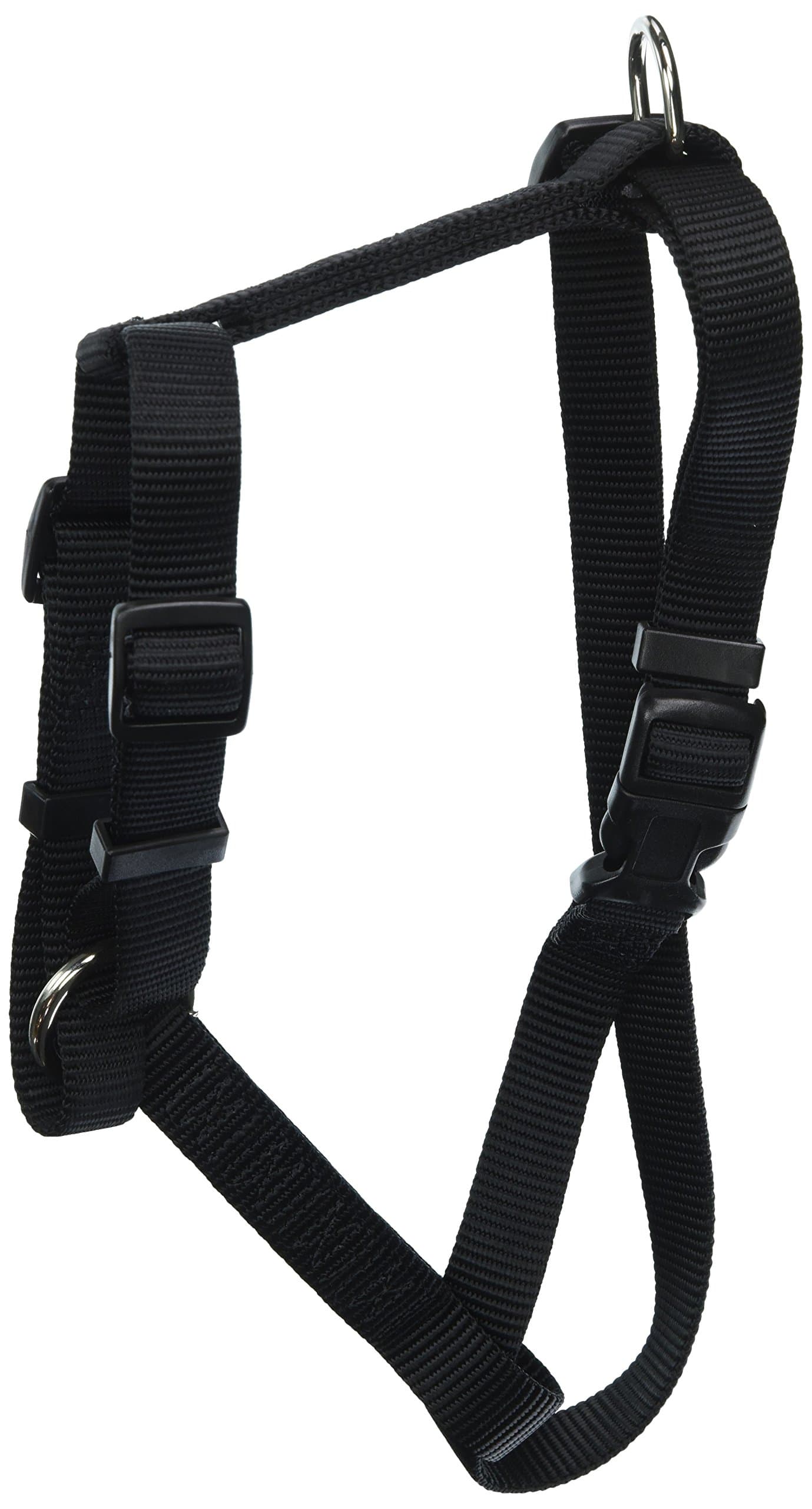 Leather Brothers Kwik Klip Adjustable Dog Harness, Medium, Black