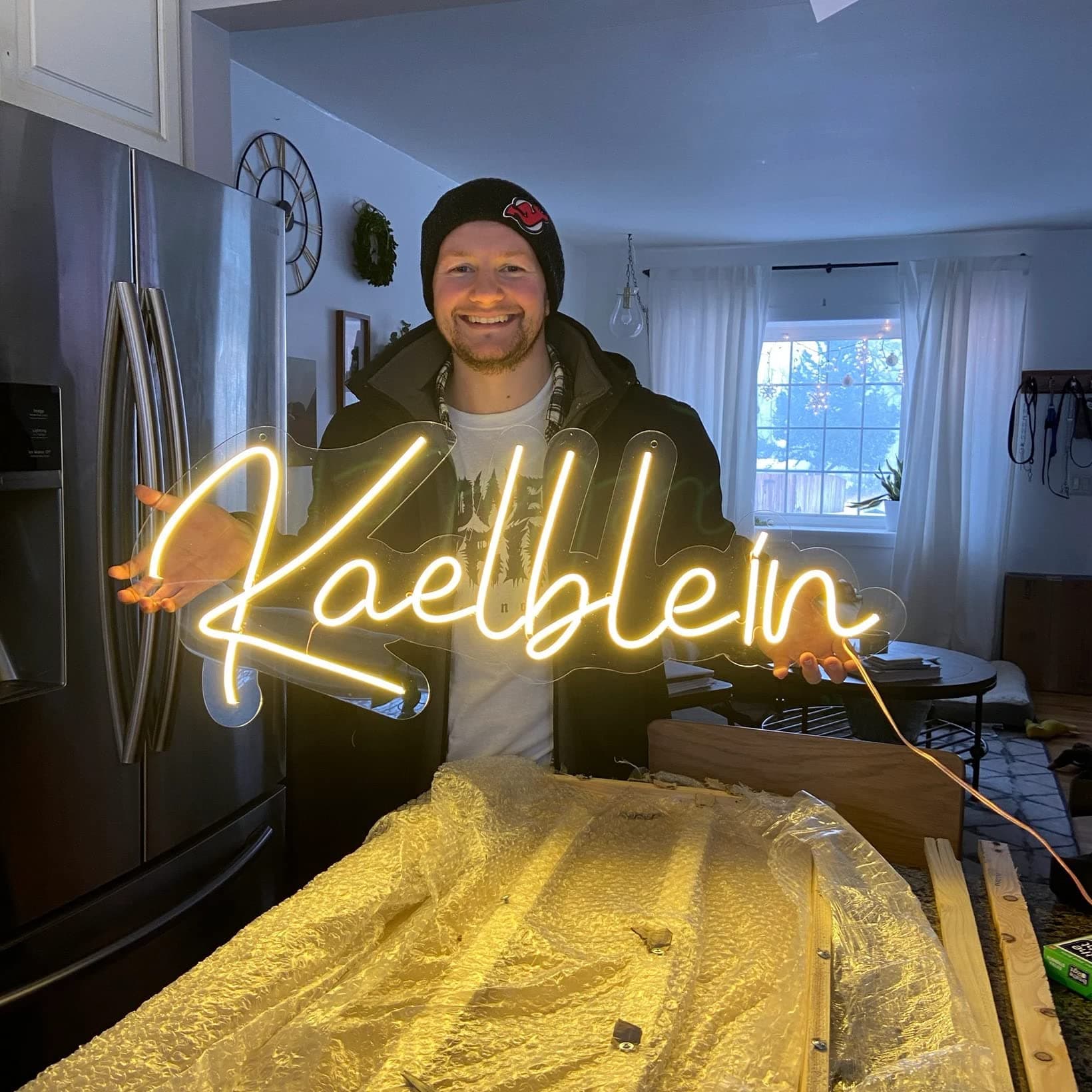 GITM Custom Large Neon Sign, Custom Name Neon Sign for Wedding Birthday Party Home Decor Bar Company Logo or Business Sign Give Name Neon Sign (36inch)