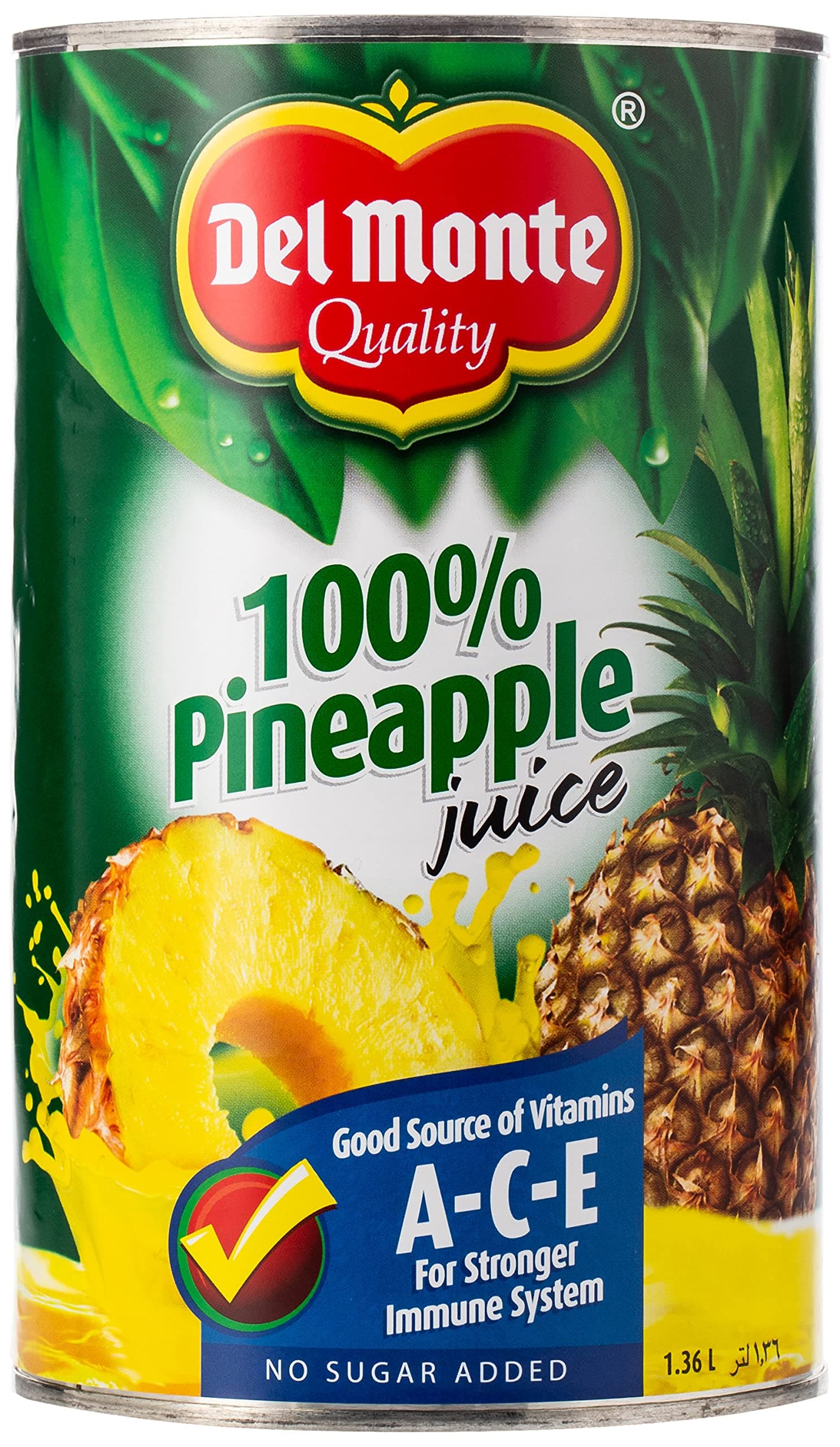 Del Monte Pineapple Juice (100% Unsweetened) 1.36L
