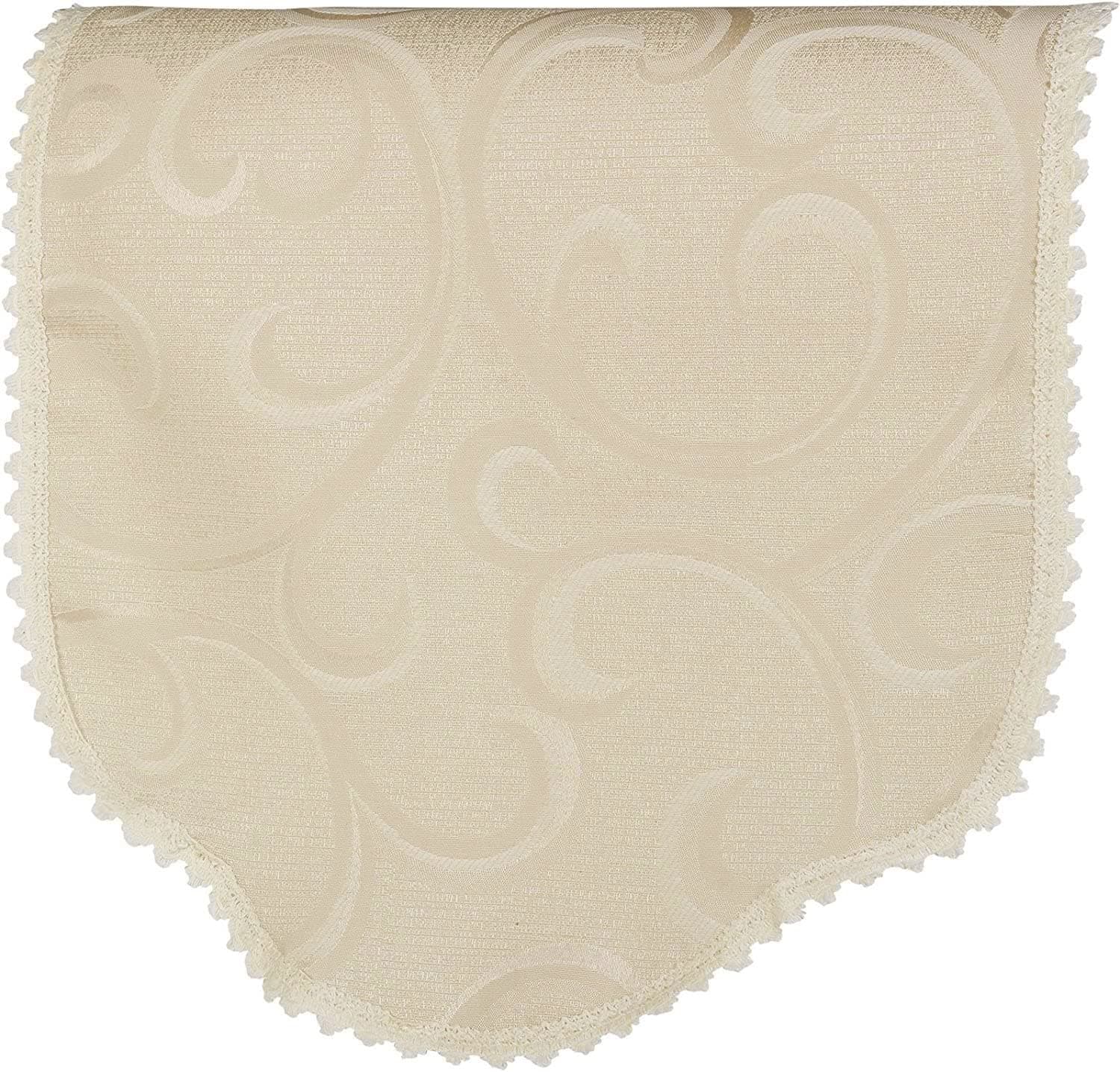 Swirl Design Chair Back (Cream)
