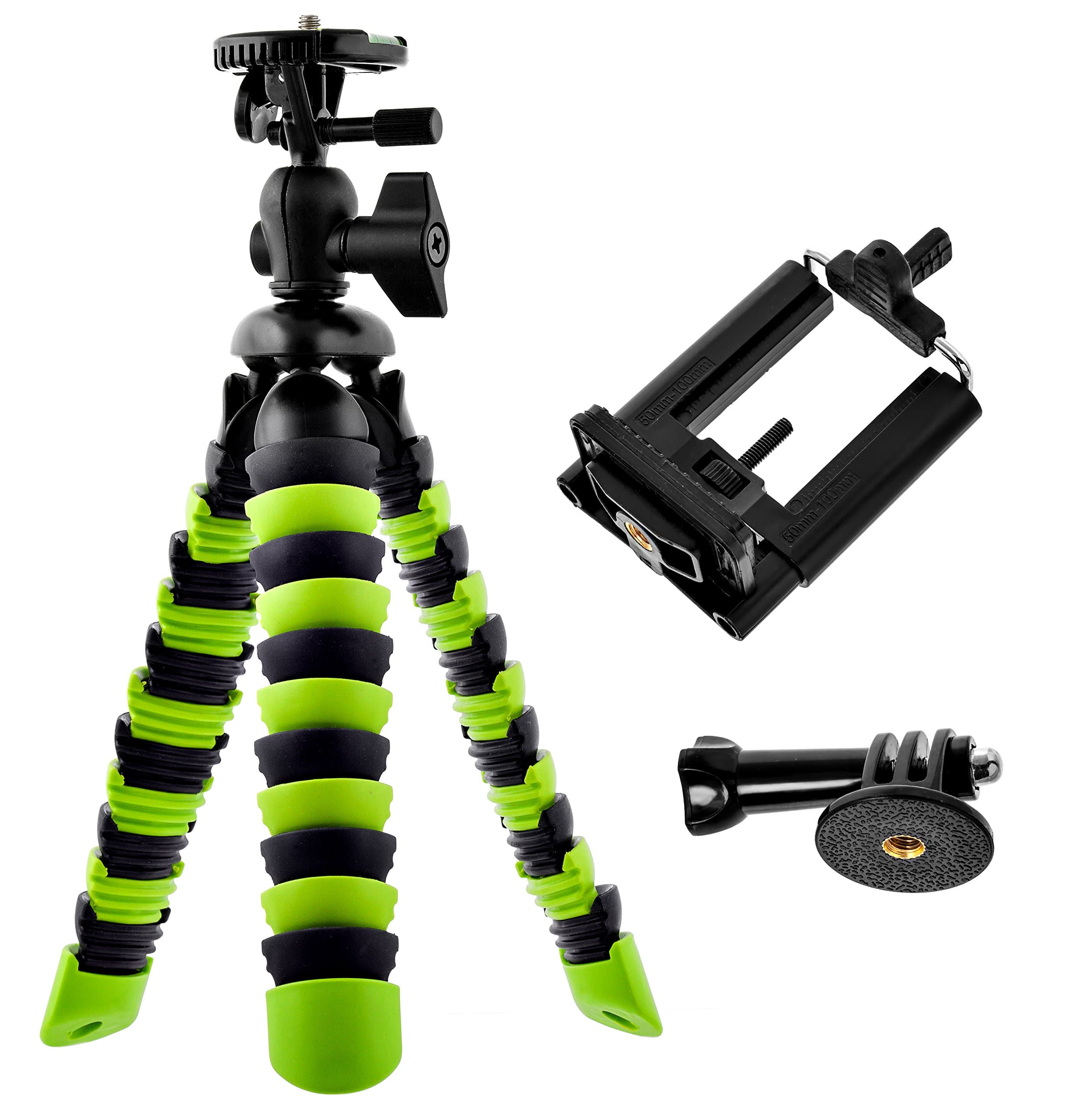 Flexible Tripod with iPhone and Smartphone Holder - A Light Camera Stand for DSLR, SLR - Free Gopro Mount