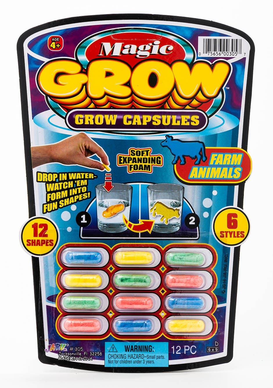 JA-RU Magic Grow, 18 Capsules, Sea Animals, 1-Pack