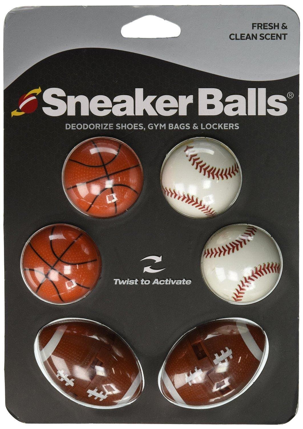 Sneaker Balls Shoe, Gym Bag, and Locker Deodorizer, 1 Pair
