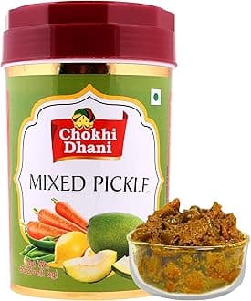 Chokhi Dhani Mixed Pickle 1kg | Spicy Vegetable Pickle with Mango, Carrot, Chilli & Lime | Traditional Flavour | Pack of 2