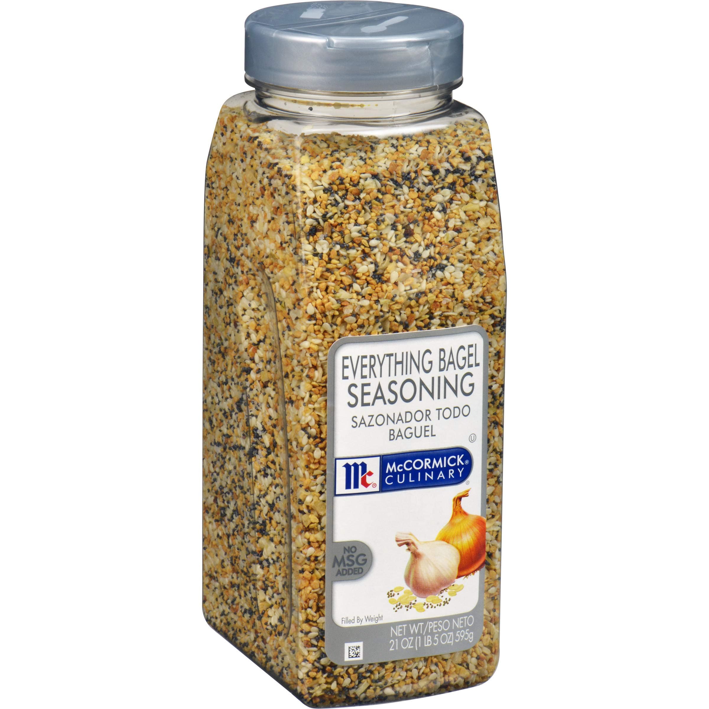 Everything Bagel Seasoning, 21 oz - One 21 Ounce Container of Everything Bagel Seasoning Blend of Poppy Seed, Sesame Seed, Garlic, Onion and Salt