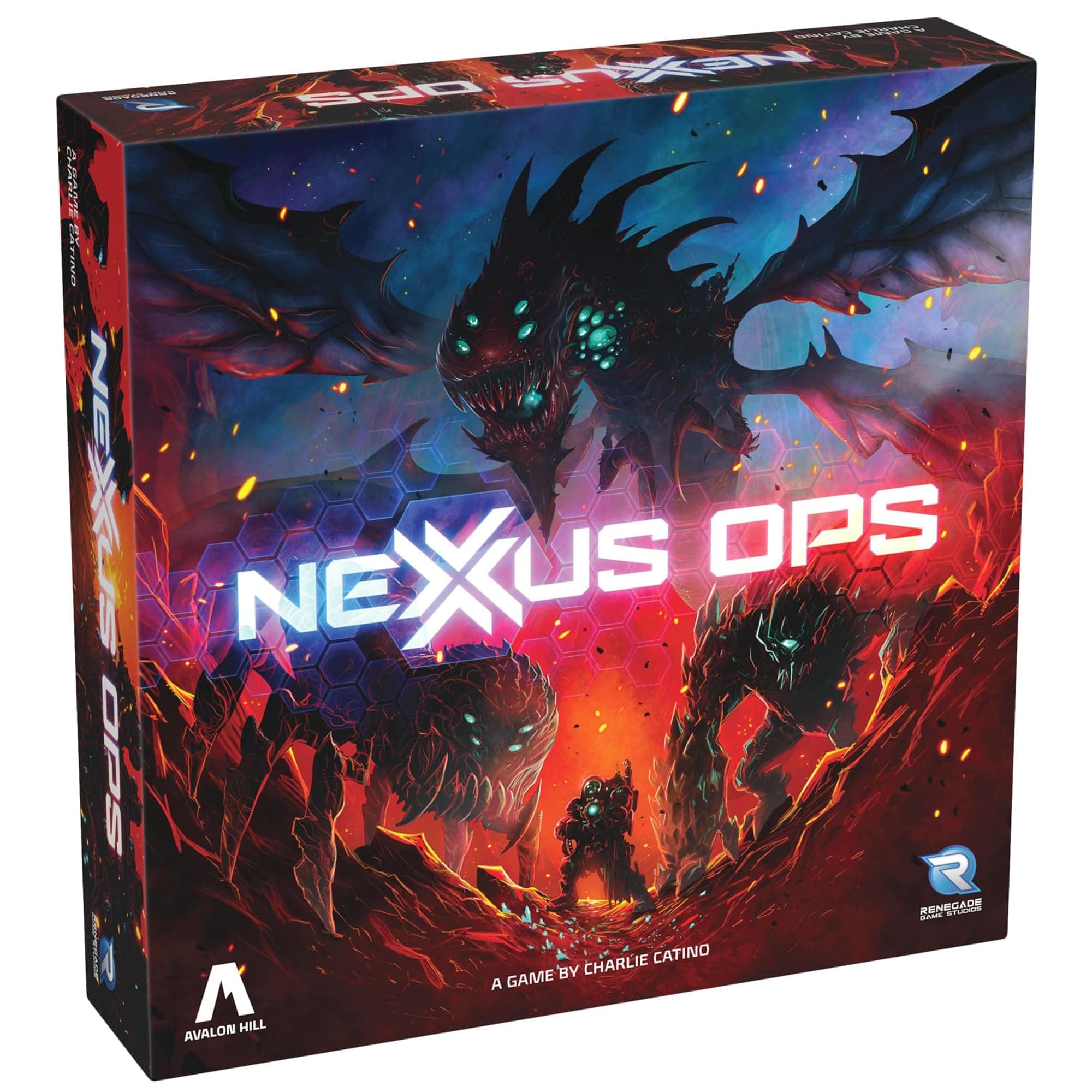 Renegade Game Studios Nexus Ops Strategy Board Game with Alien Miniatures & Secret Missions for 2-4 Players