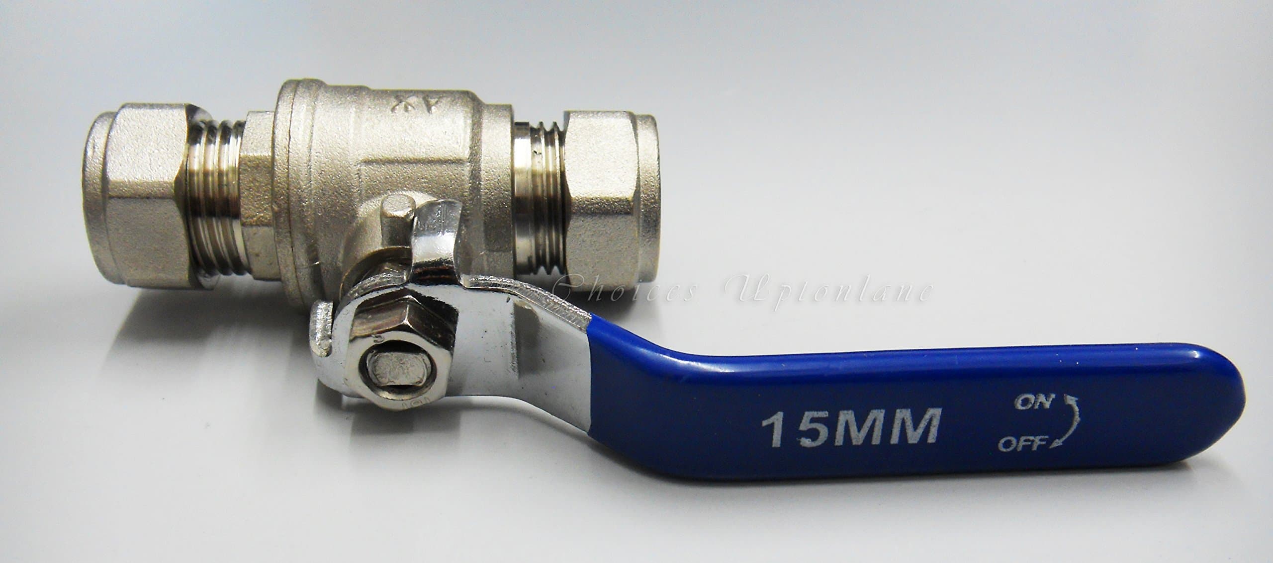 Blue Lever Full BORE Isolation Action Ball Valve Compression in Sizes (15MM/22MM/28MM) (22MM)