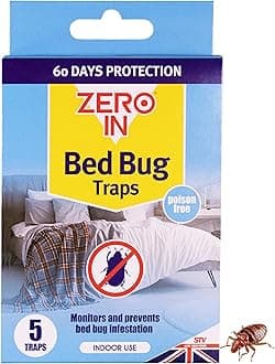 Zero In ZER967 Bed Bug Traps, Poison-Free Treatment, Detector and Killer, 2 Months Protection (Pack of 1), Multi, 14.5 cm*2.4 cm*8.6 cm