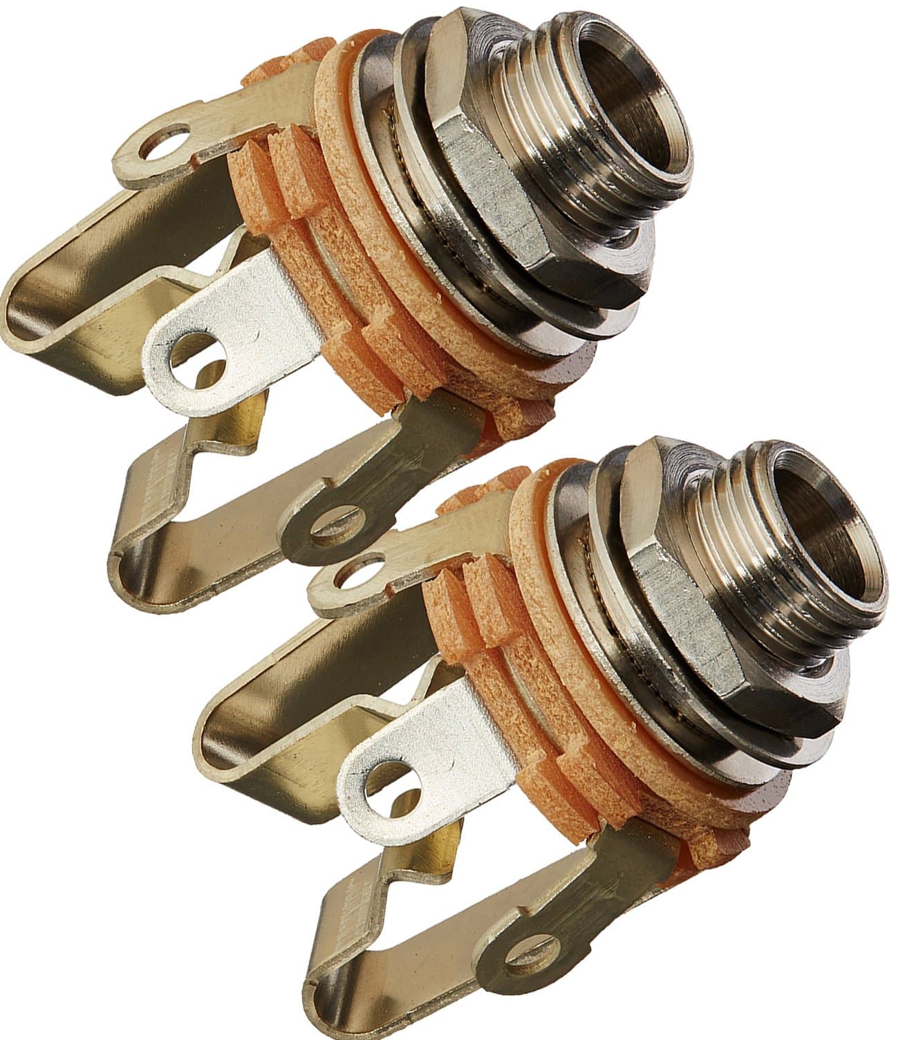 Type 12B (Pack of 2) Stereo 3-Conductor Input Jack, 1/4", Double Open Circuit, Made in USA