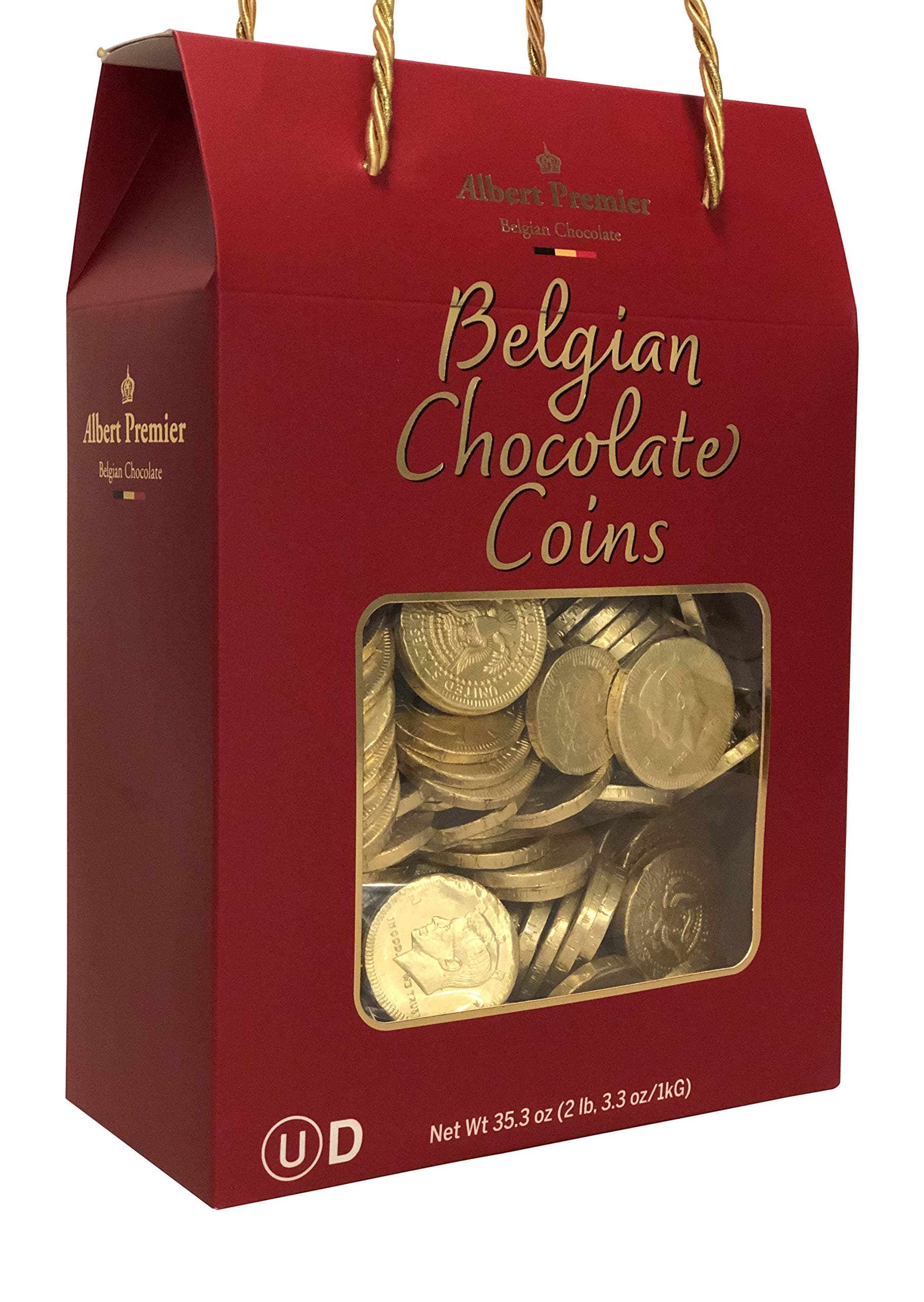 Solid Milk Chocolate Coins by Albert Premier Belgian Chocolatiers - Bulk 2.33 Pounds