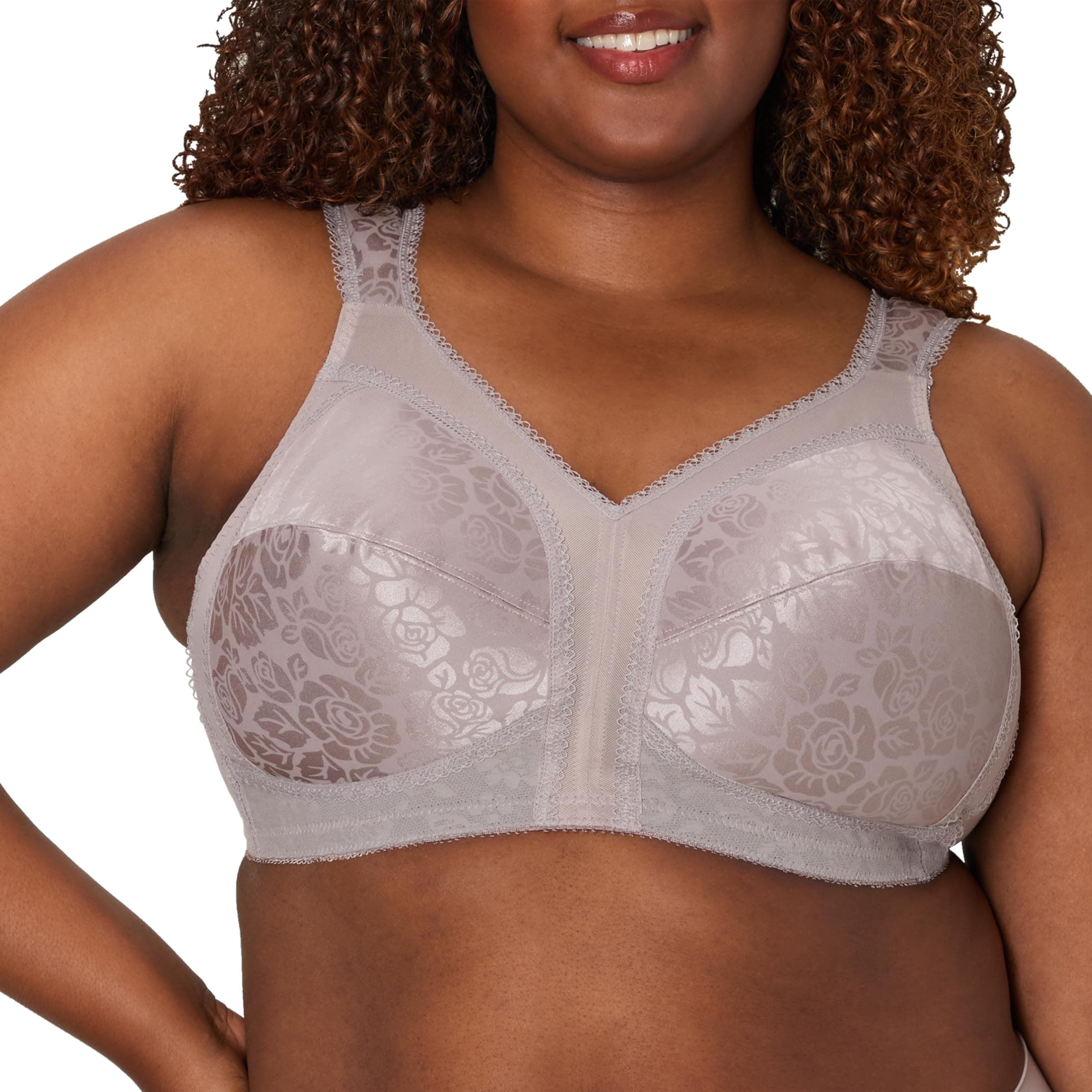 Playtex Women's Wireless Bra, 18 Hour Plus-Size Bras Available, Full Coverage, Smoothing, 4693, Single or 2-Pack