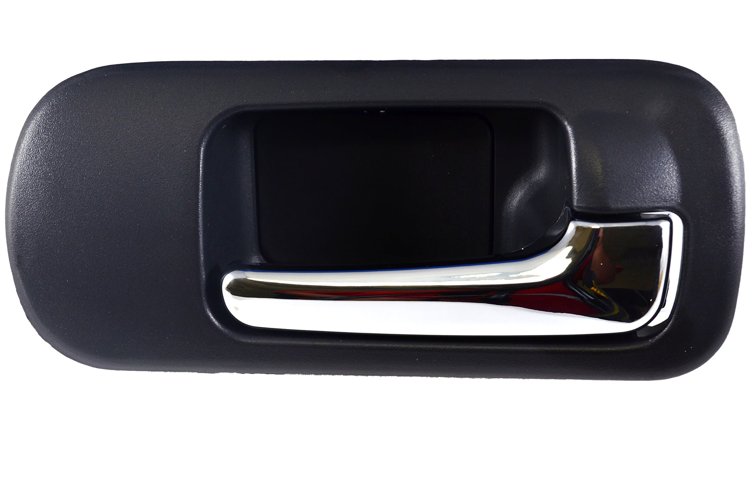 PT Auto Warehouse HO-2572MAFRK - Inside Interior Inner Door Handle, Black Housing with Chrome Lever - 4-Door Sedan, without Power Lock Hole, Passenger Side Front