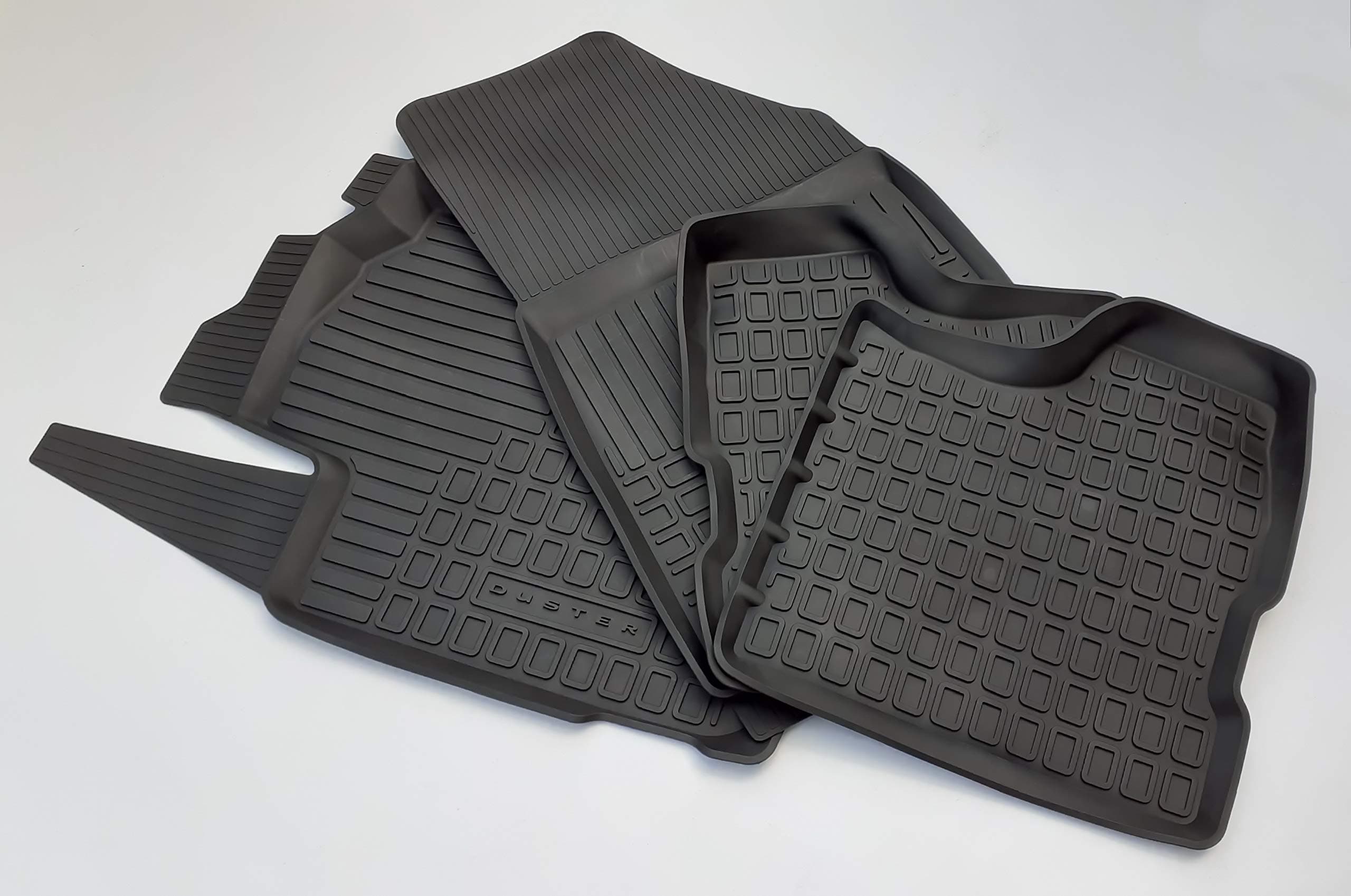 Dacia Rubber Mats with high edges Original with drawer under the seat - Duster II (2018-)
