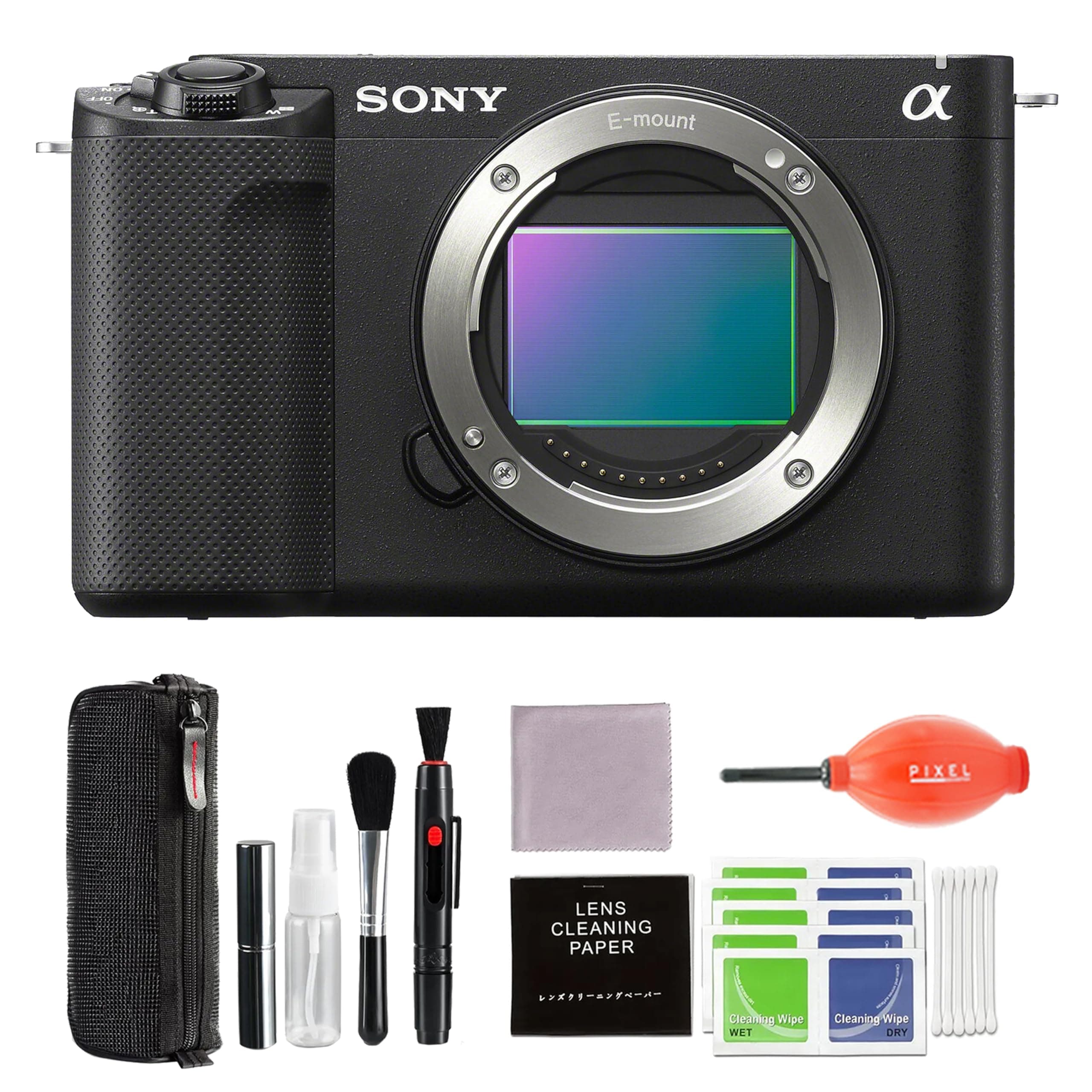 Sony Alpha ZV-E1 Full-Frame Interchangeable Lens Mirrorless Vlog Camera (Black) with Pixel Advance Accessories & Travel Bundle