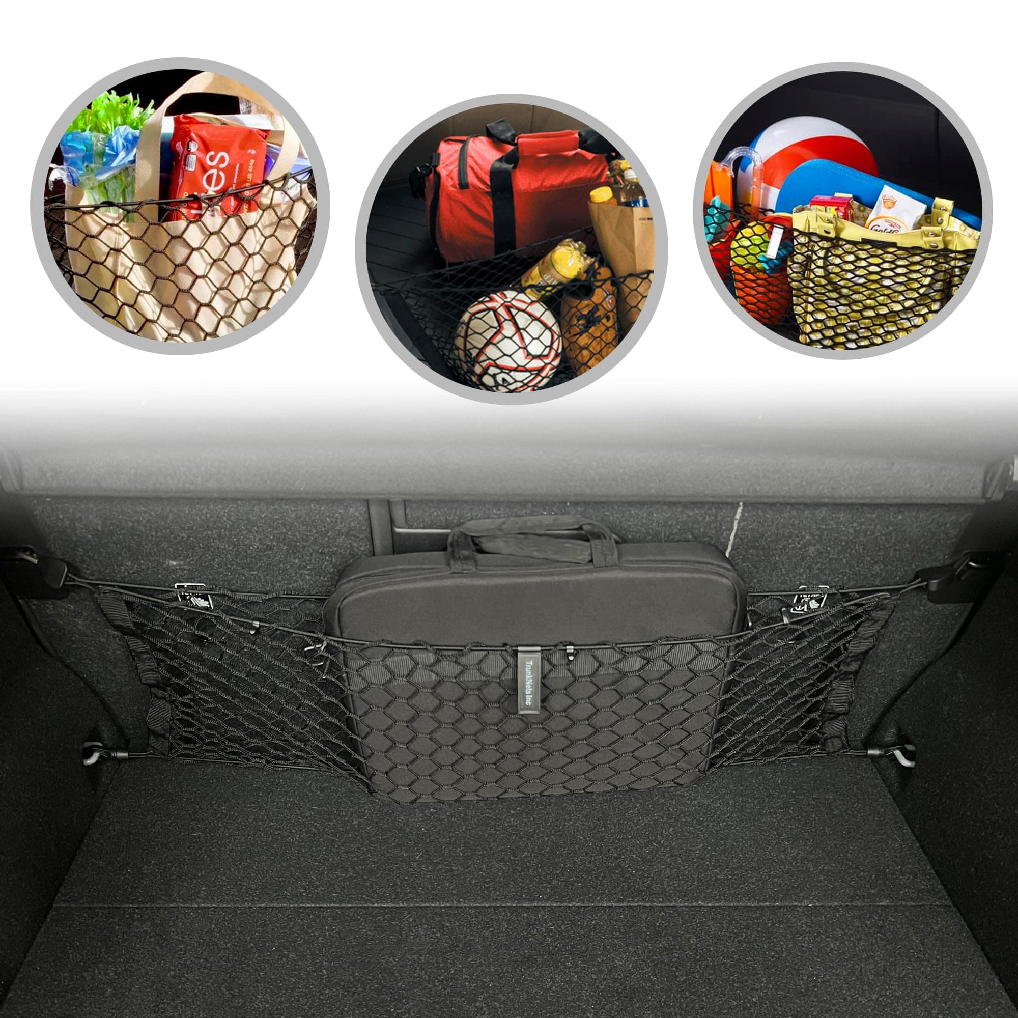 Envelope Style Automotive Elastic Trunk Mesh Cargo Net for Volvo XC40 2018-2026 - Premium Trunk Organizers and Storage - Luggage Net for SUV - Best Car Organizer for Volvo XC 40