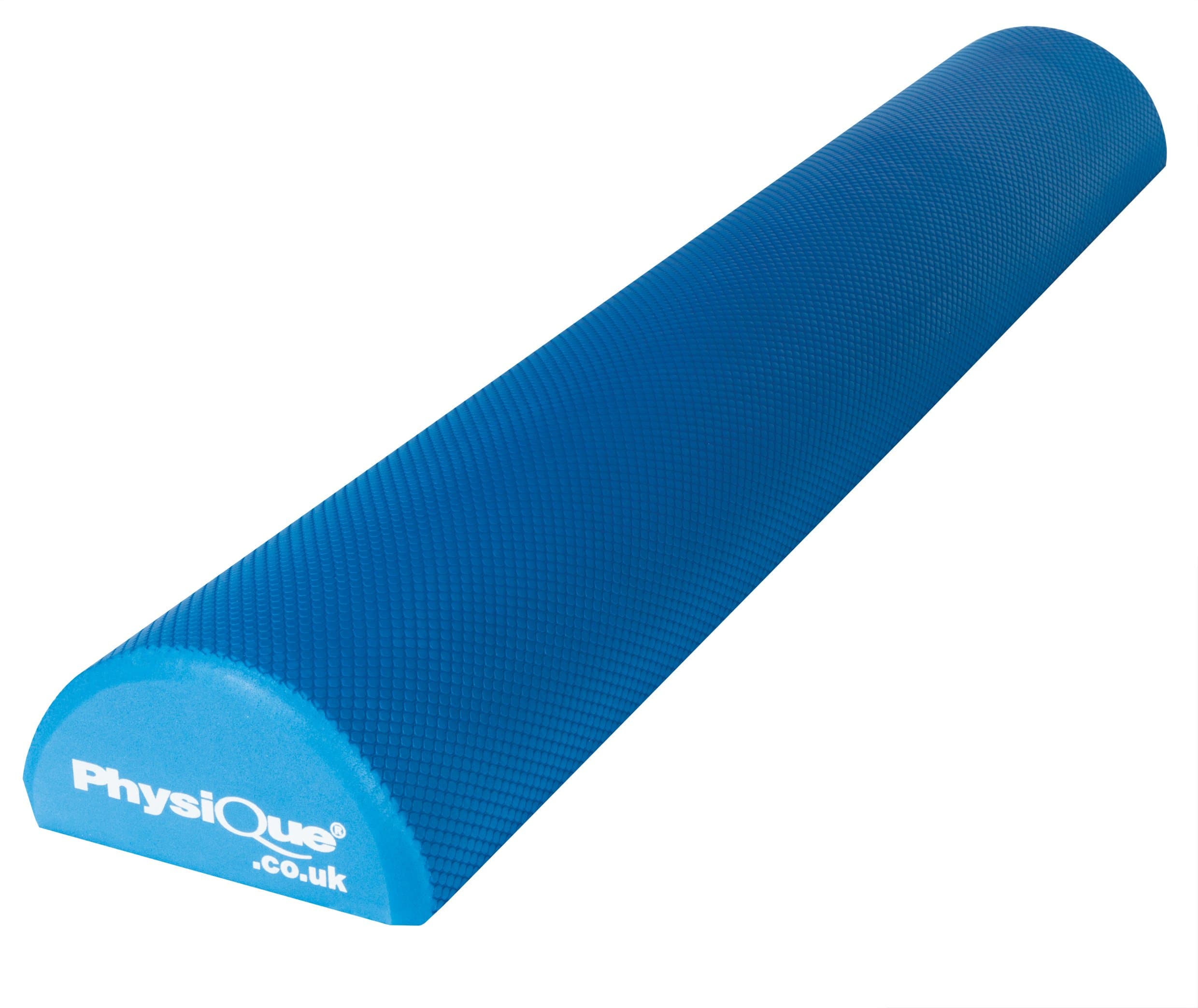 Physique Pro Foam Roller Blue Half Round (90cm x 15cm x 7.5cm) - Back, Leg and Body Deep Tissue Muscle Massage - Gym and Exercise Roller for Trigger Point Self Massage and Muscle Tension Relief