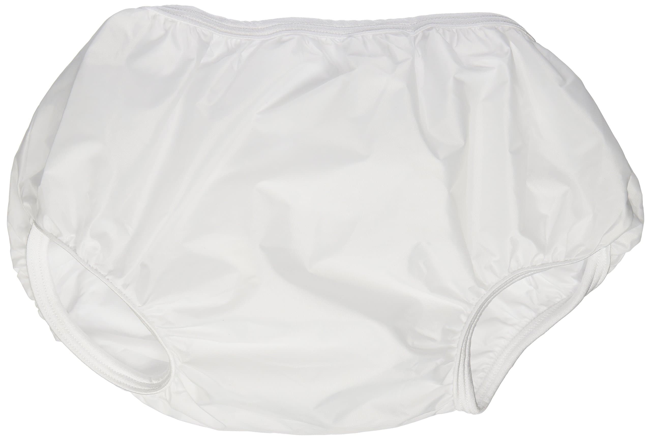 Dappi Waterproof 100% Nylon Diaper Pants, 2 Pack, White, Large [Baby Product]