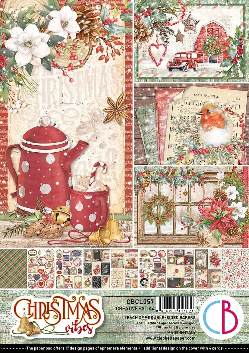 Ciao Bella Christmas Vibes A4 Creative Pad