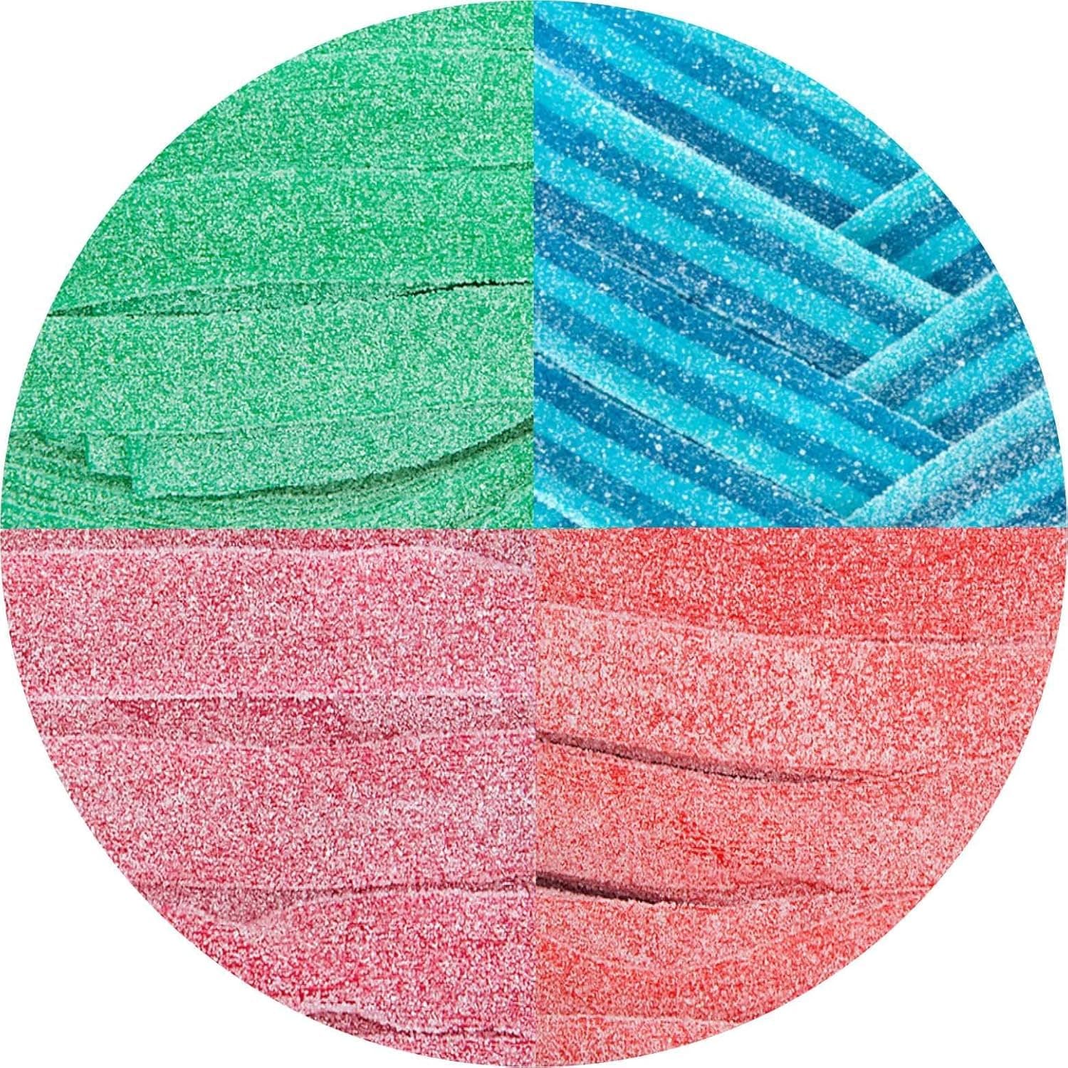 Sour Every Flavor Mixed Gummy Belts Candy 1 Pound (Assorted)