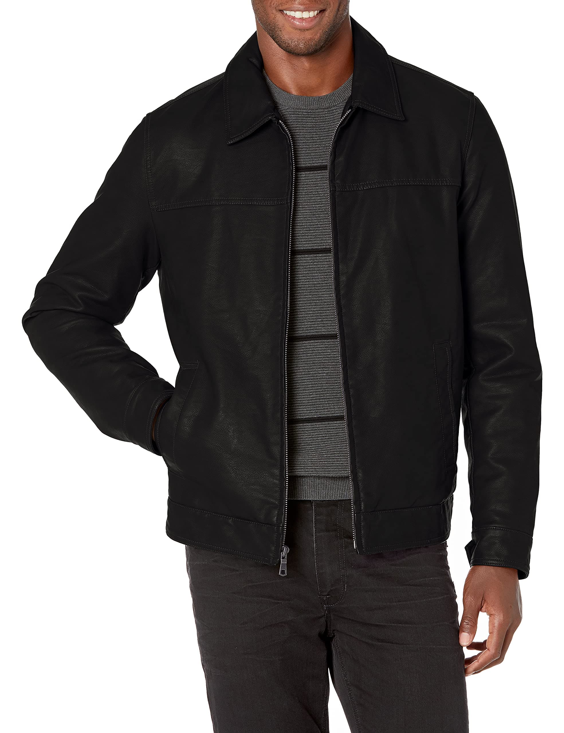 Men's Classic Faux Leather Jacket